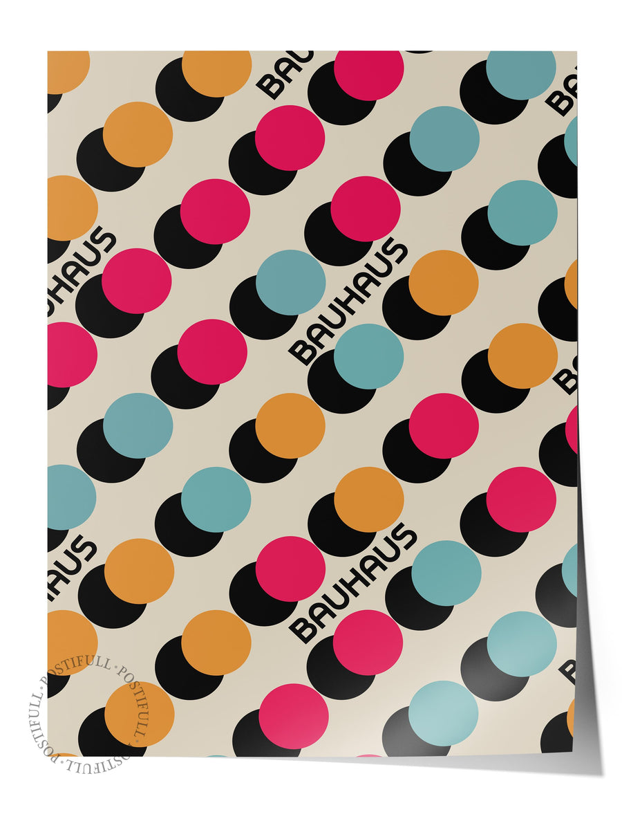 Farklı Tonlarda Bauhaus Çerçevesiz Poster