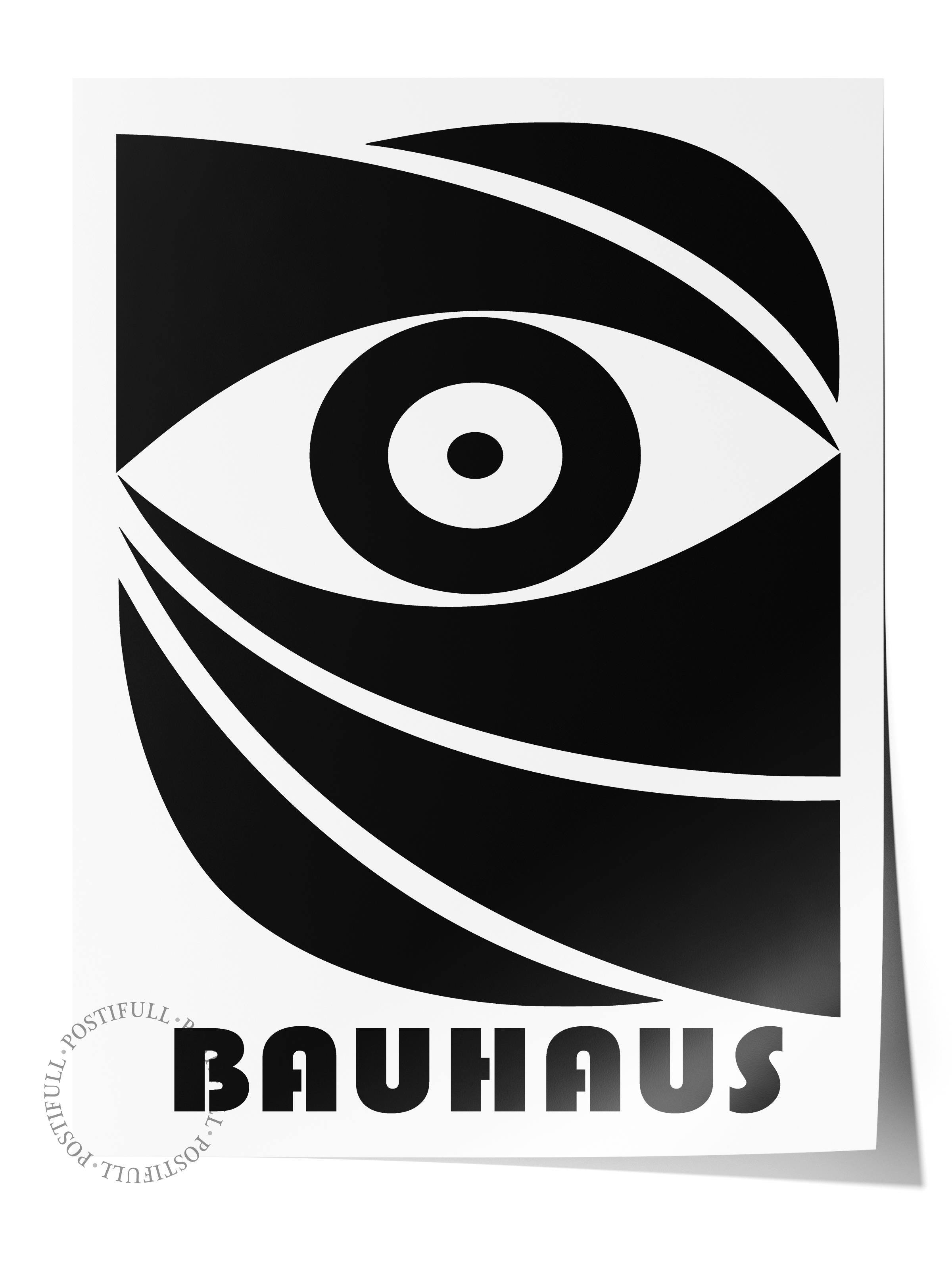 Çerçevesiz Poster, Bauhaus Serisi, Siyah Duvar Posteri, Duvar Dekoru, HD Baskı, Kalın Arşivsel Sanat Kağıdı