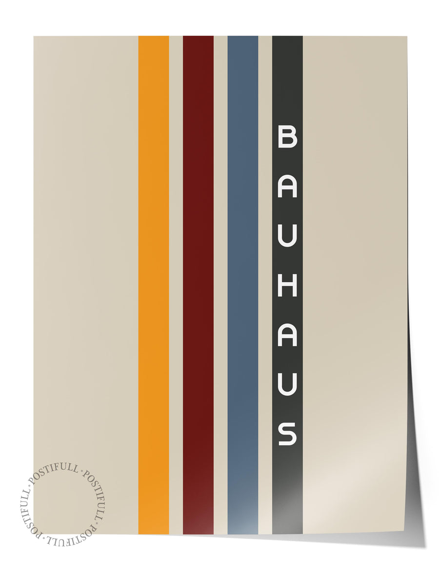 Farklı Tonlarda BAUHAUS Çerçevesiz Poster