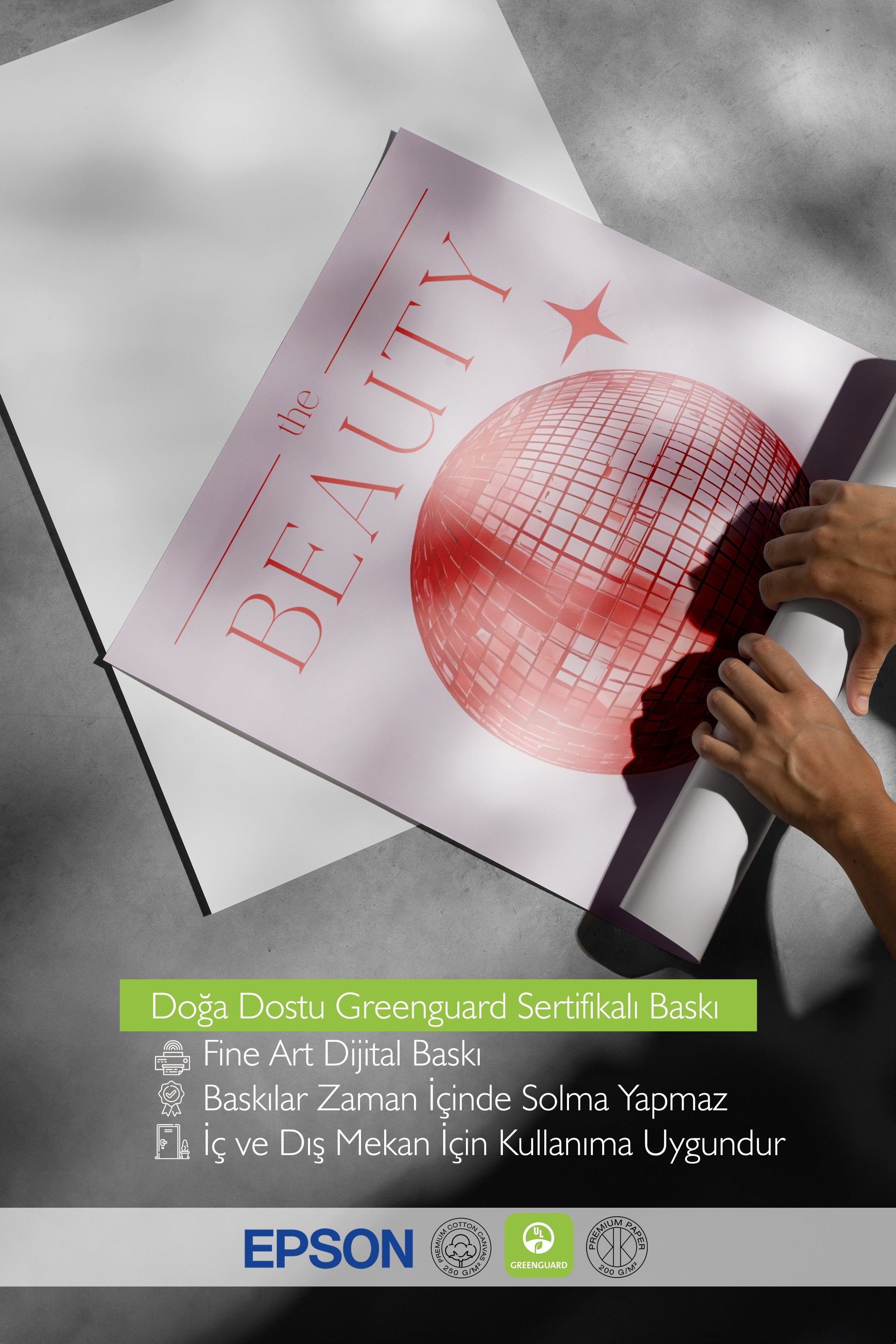 Çerçevesiz Poster, Beauty On The Dancefloor, Comfort Serisi Duvar Posteri, NO:108935
