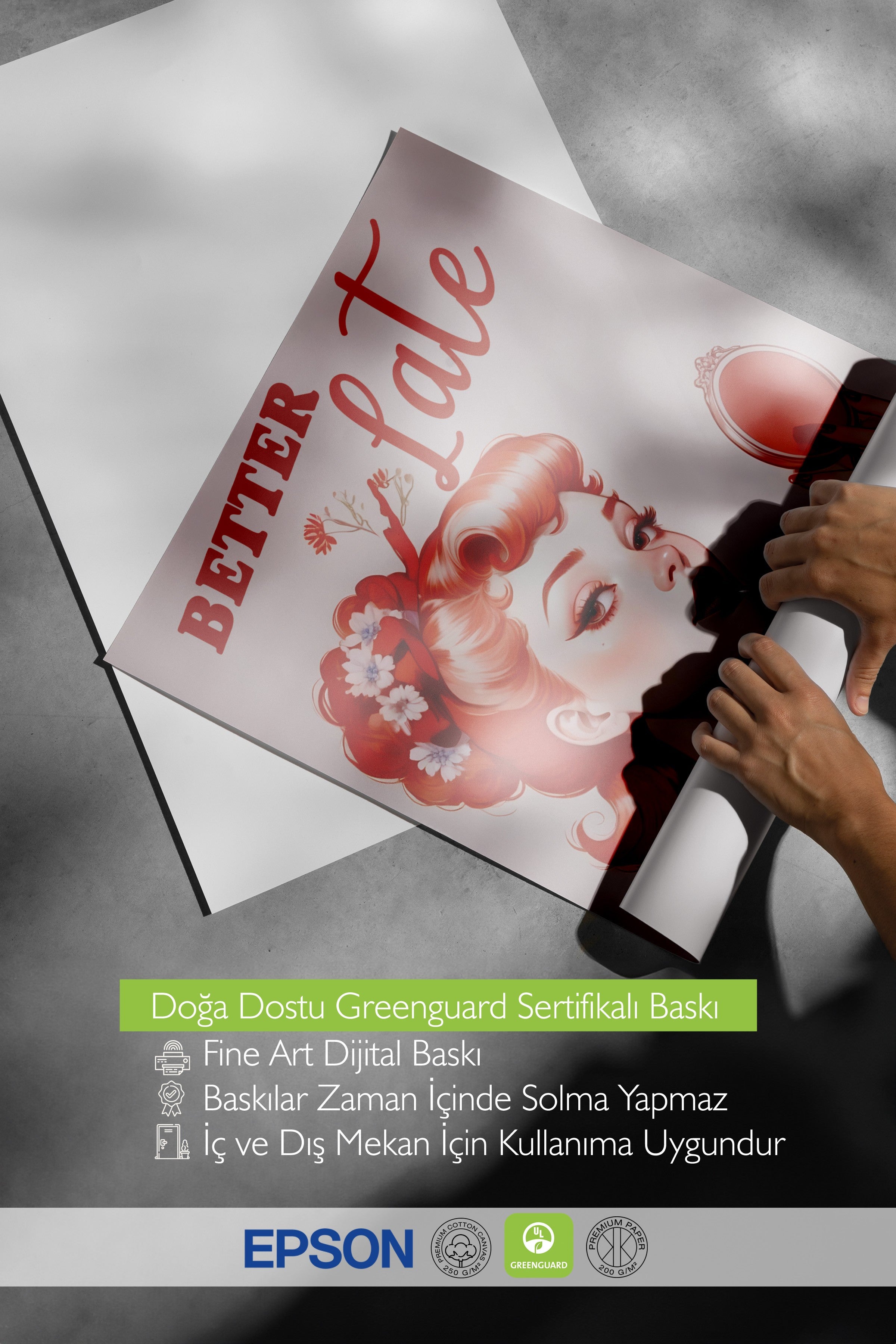 Çerçevesiz Poster, Better Late Than Ugly, Comfort Serisi Duvar Posteri, NO:108934