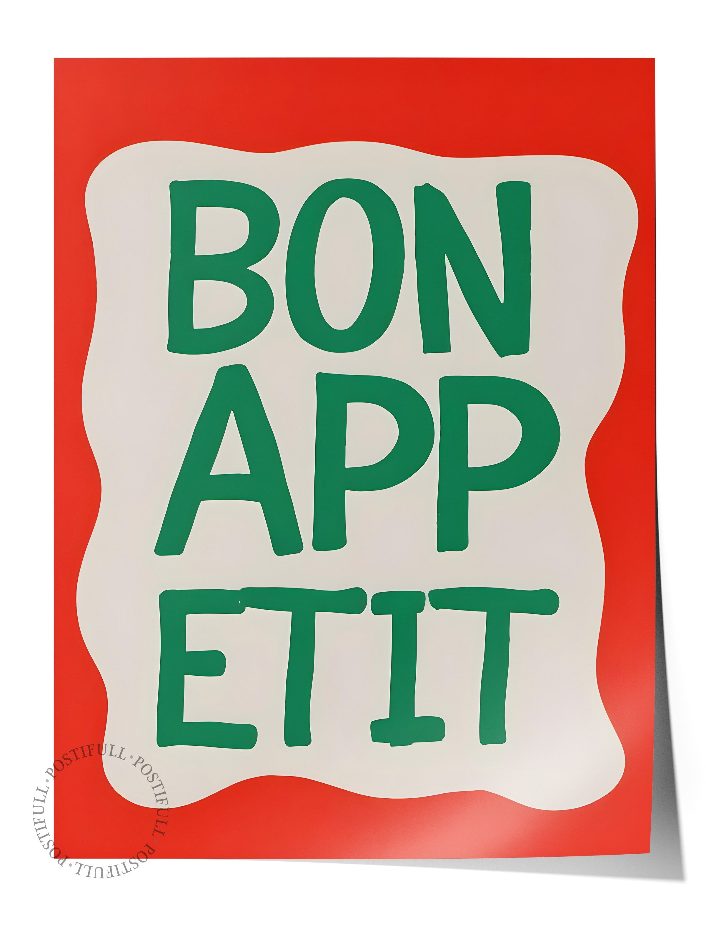 Çerçevesiz Poster, Bon Appetit, Comfort Serisi Mutfak Duvar Posteri, NO:109069