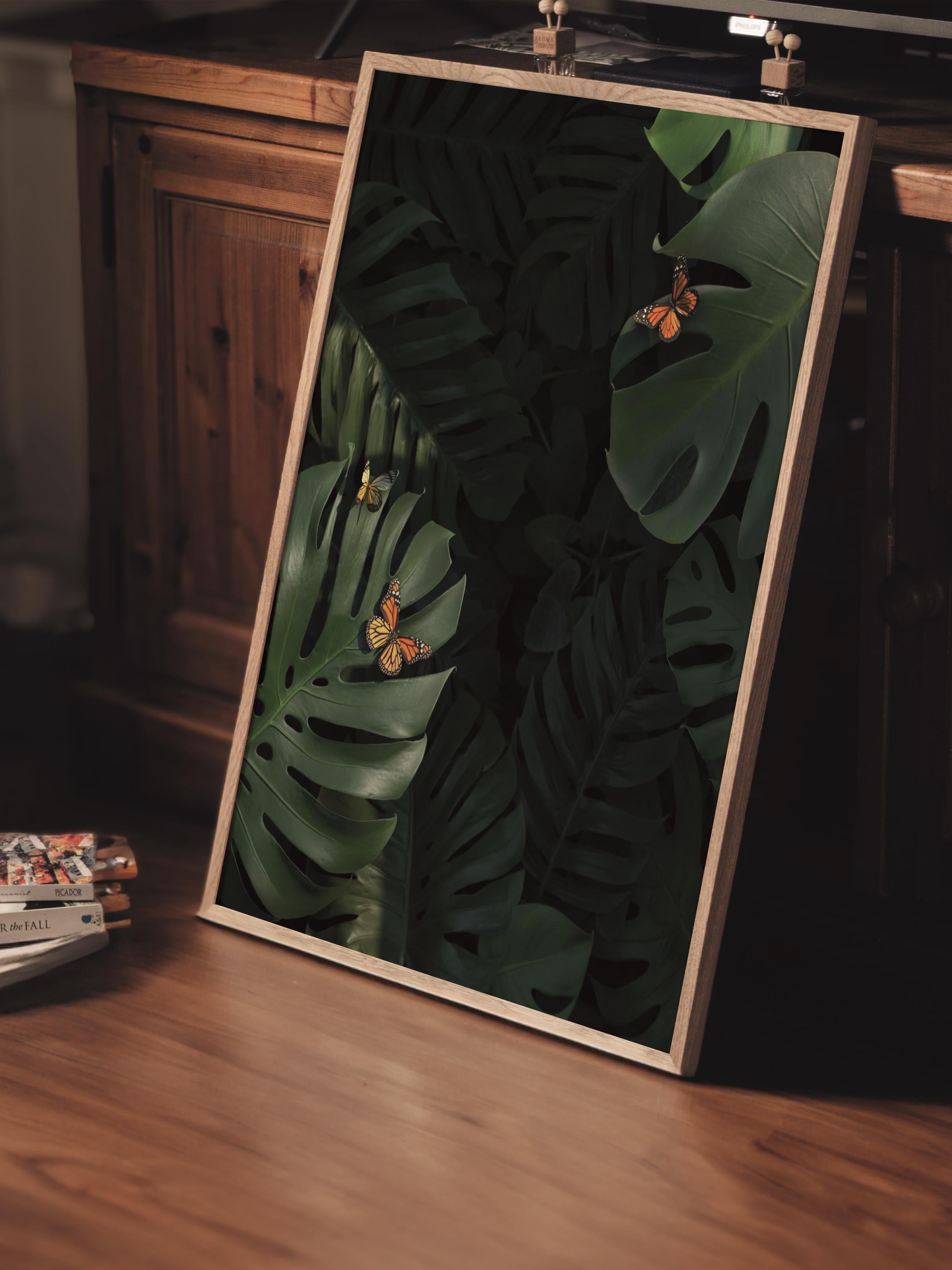 Çerçevesiz Poster, Botanik & Yaprak Tablo No:1, HD Fotoğraf, Salon, Mutfak Duvar Dekoru Poster