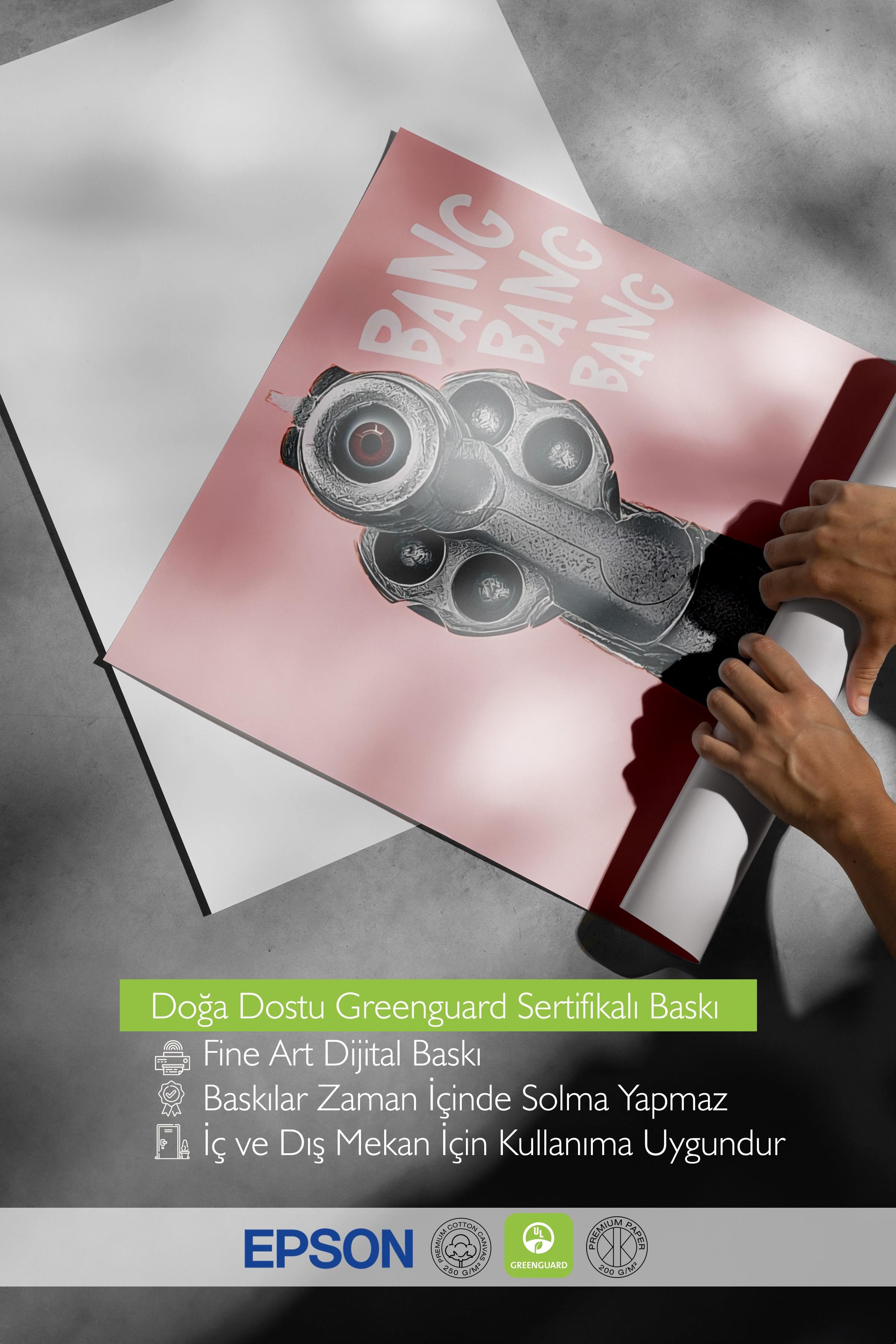 Çerçevesiz Poster, HD Kalite Duvar Posteri,Comfort Serisi, Bang, Bang, Bang Poster, NO:108725