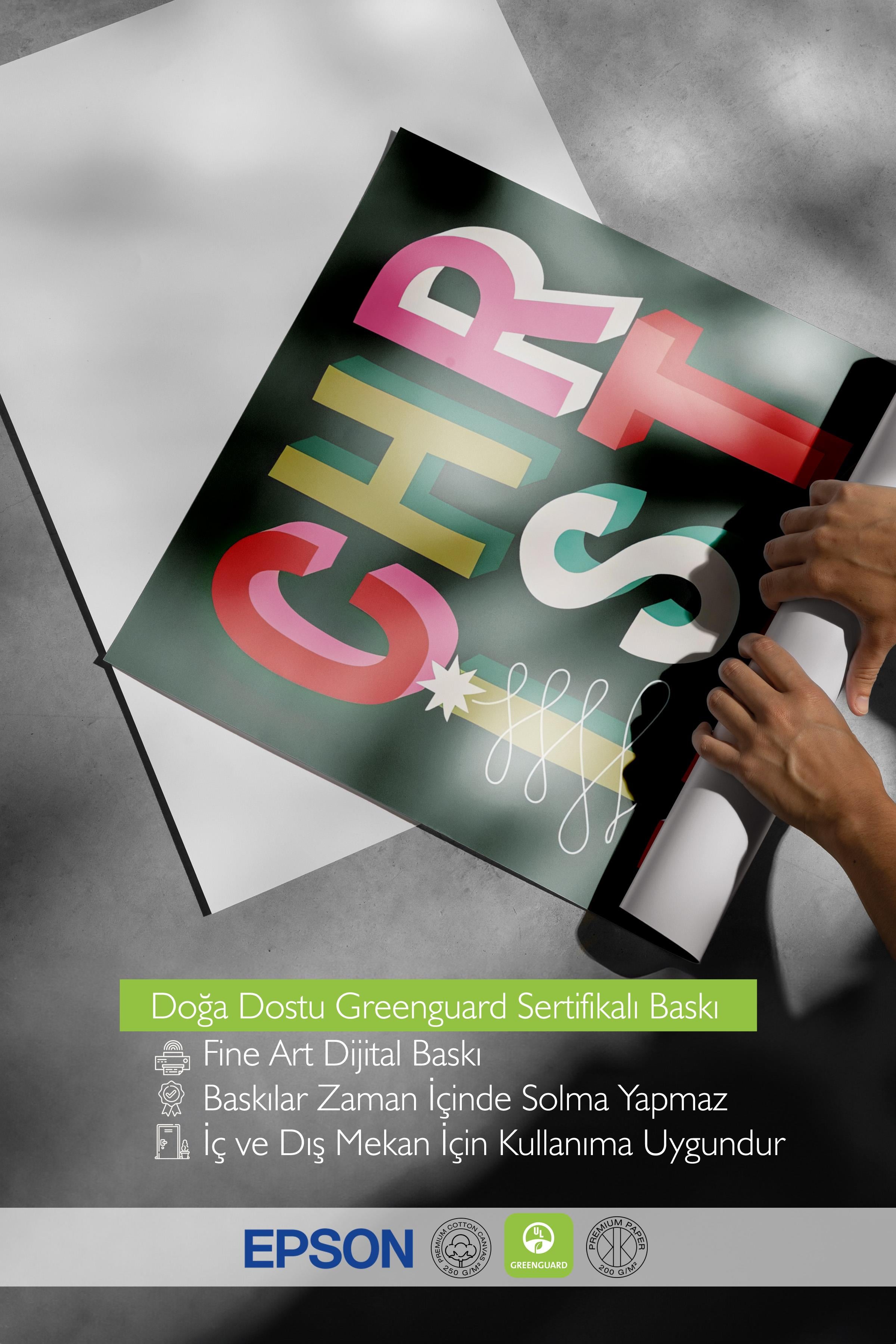 Çerçevesiz Yılbaşı Posteri, Yılbaşı Dekoru, Comfort Serisi, Bold Christmas Poster, NO:108663