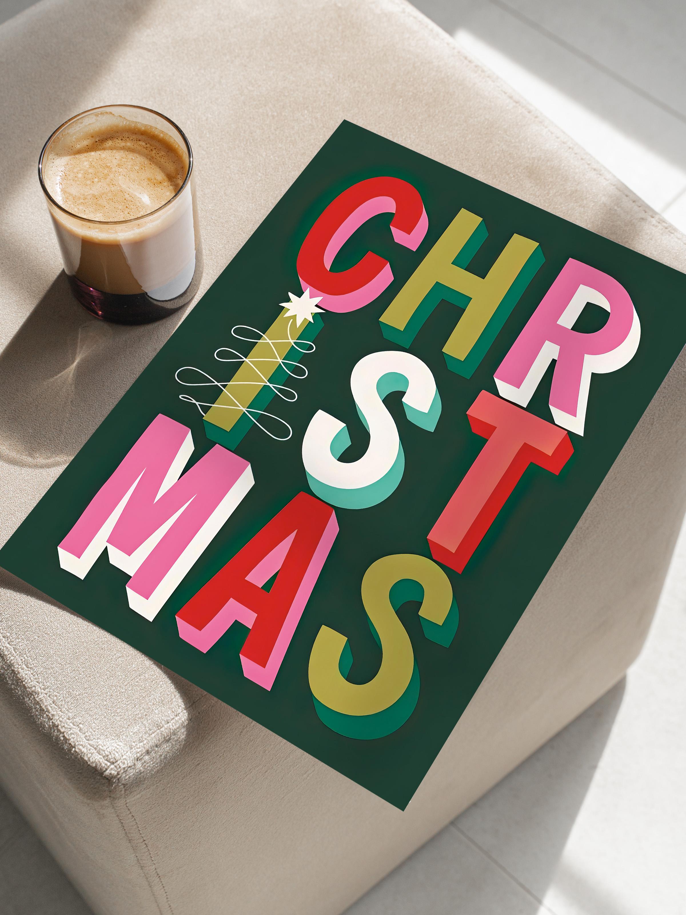 Çerçevesiz Yılbaşı Posteri, Yılbaşı Dekoru, Comfort Serisi, Bold Christmas Poster, NO:108663
