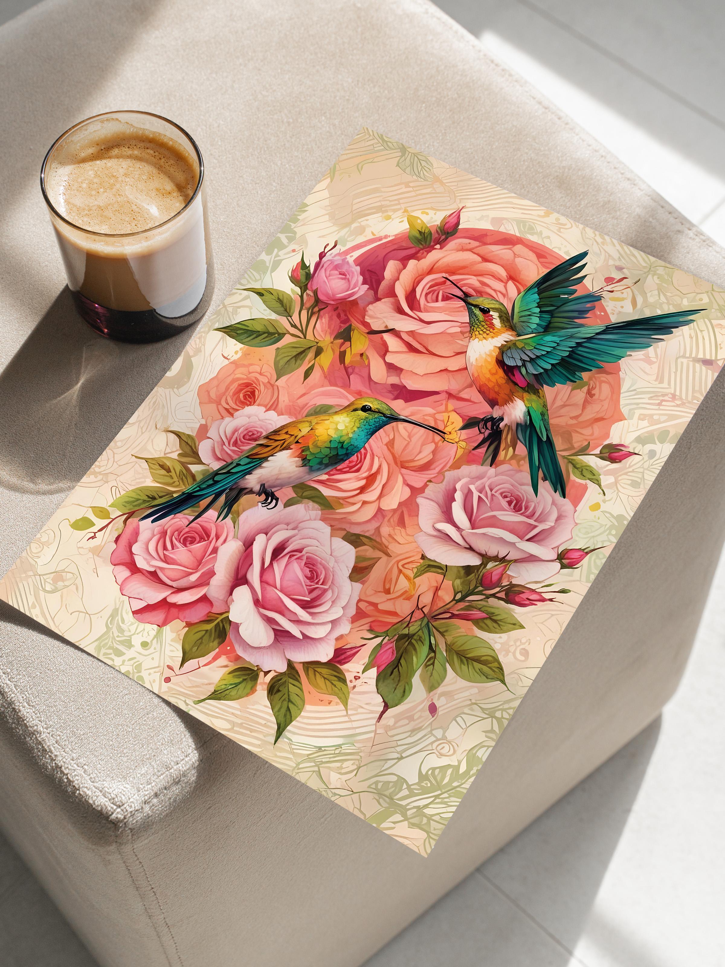 Çerçevesiz Poster, Comfort Serisi, Candy Garden - Paradise Birds Poster, NO:108616