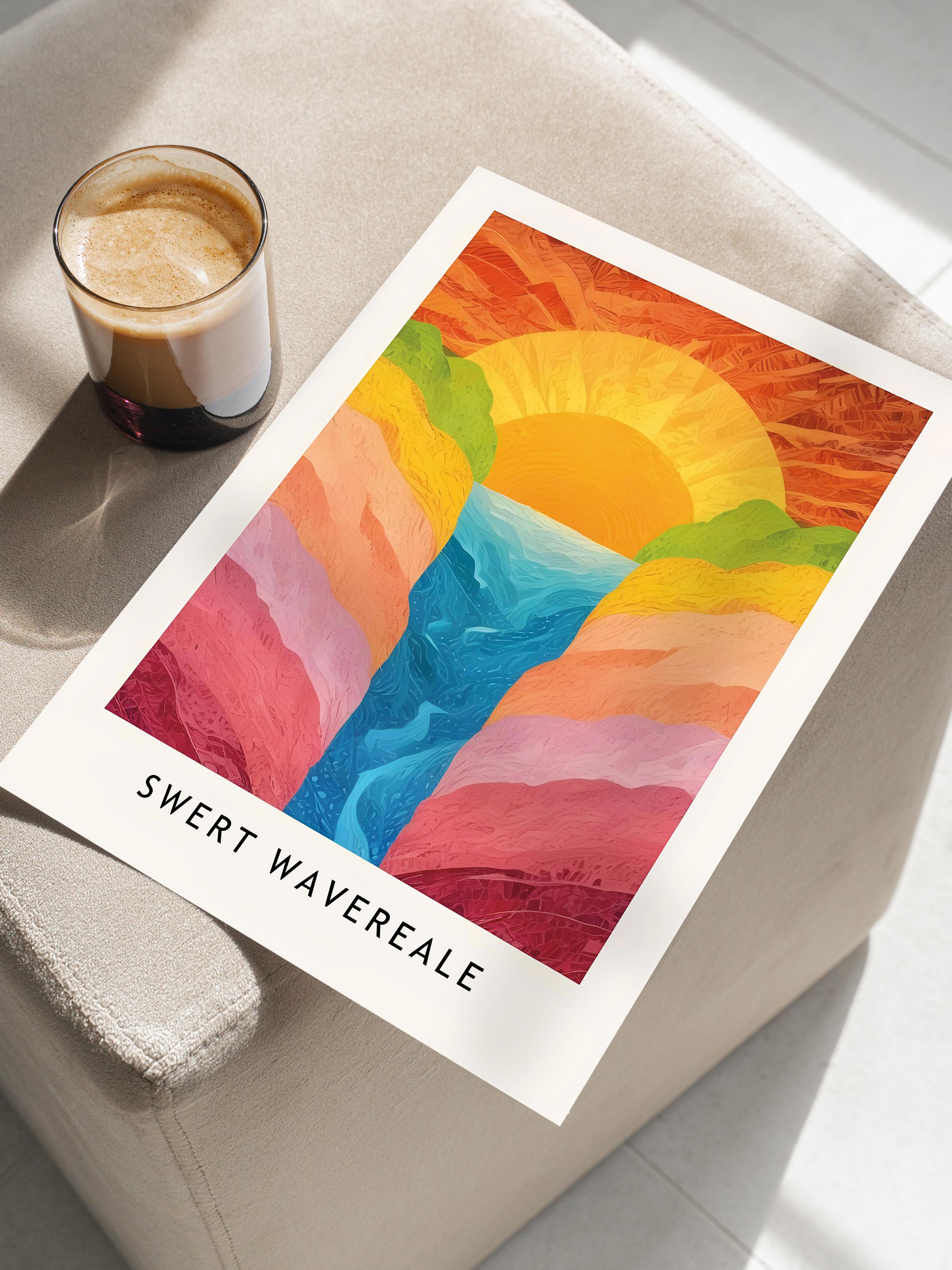 Çerçevesiz Poster, Comfort Serisi, Candy Garden - Sweet Waterfall Poster, NO:108615