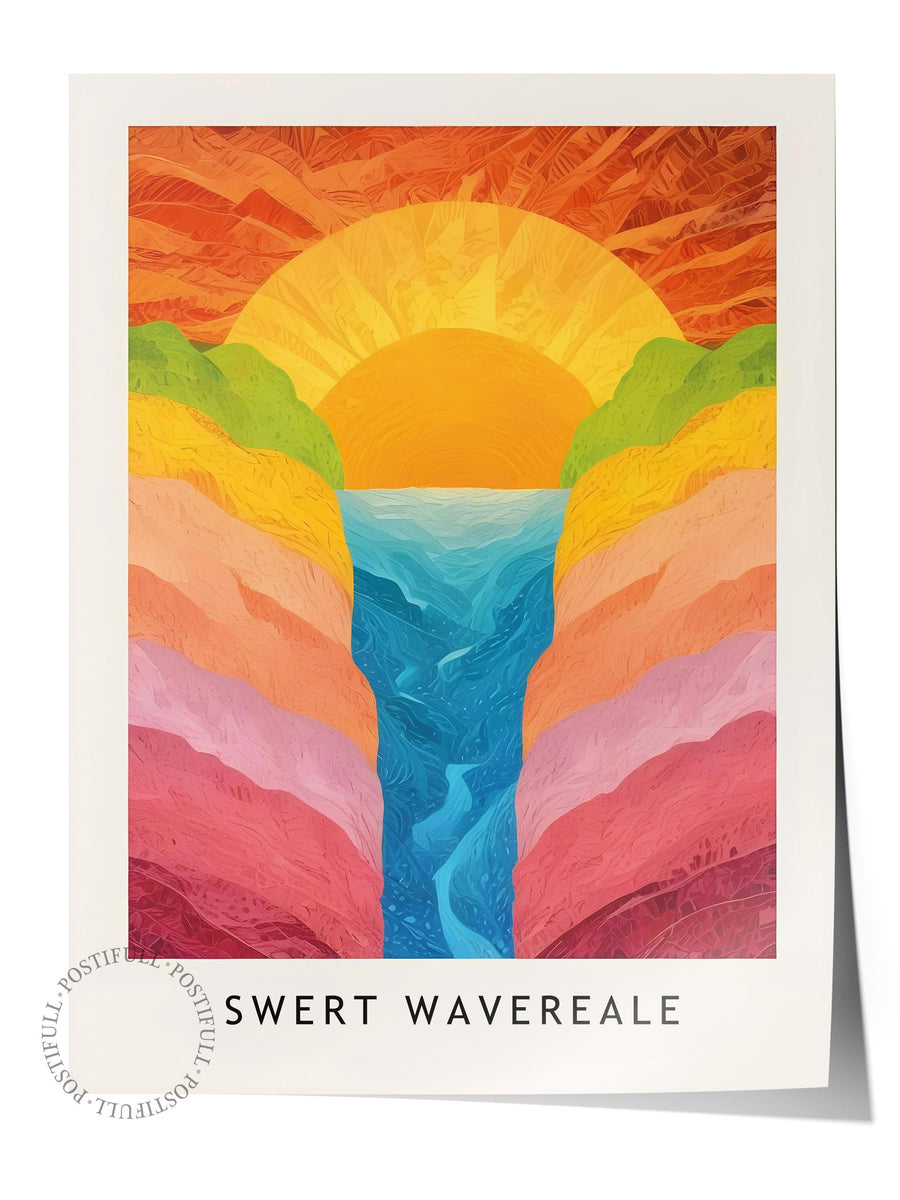 Çerçevesiz Poster, Comfort Serisi, Candy Garden - Sweet Waterfall Poster, NO:108615