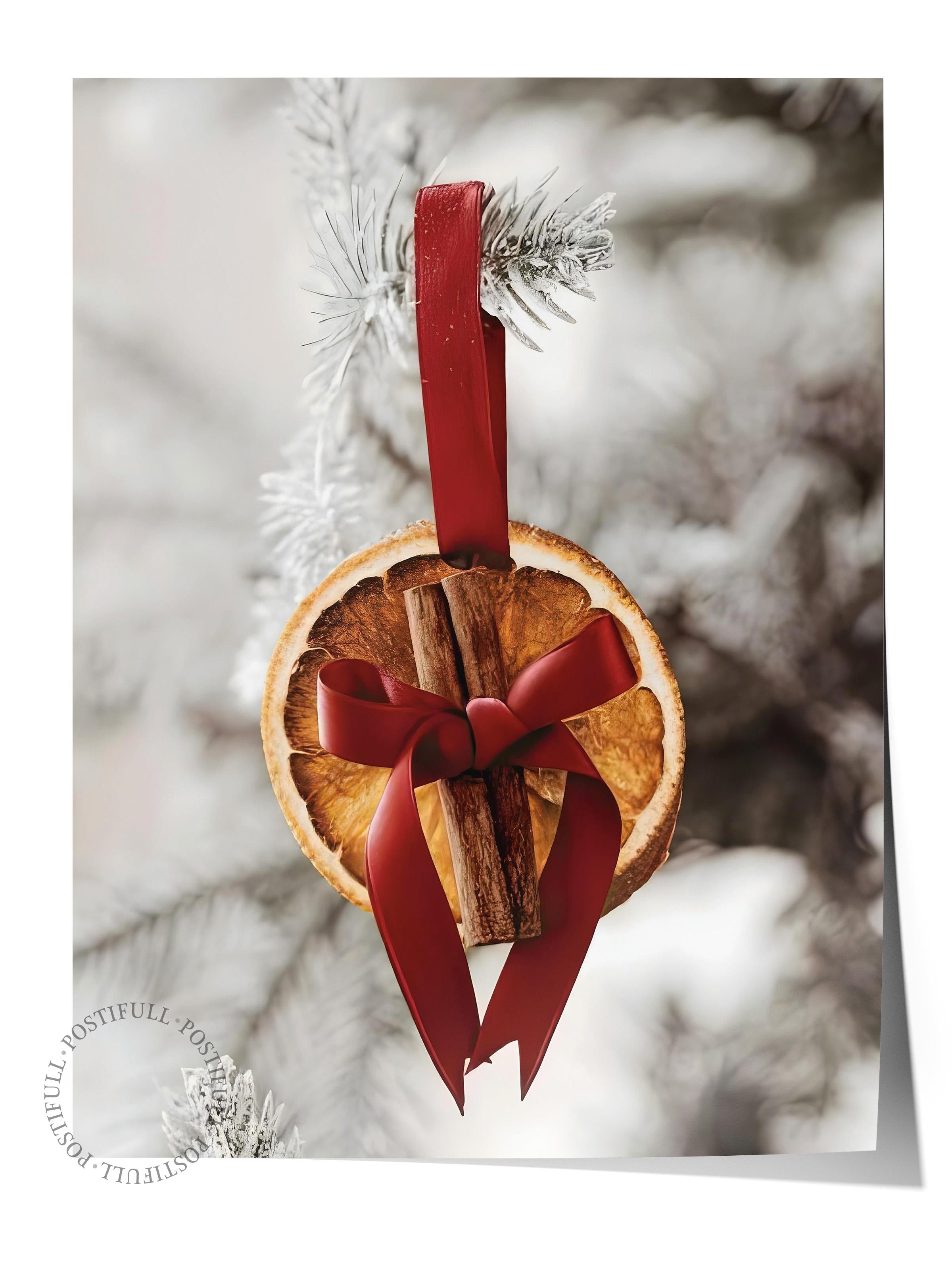 Çerçevesiz Yılbaşı Posteri, Yılbaşı Dekoru, Comfort Serisi, Christmas Orange Poster, NO:108670