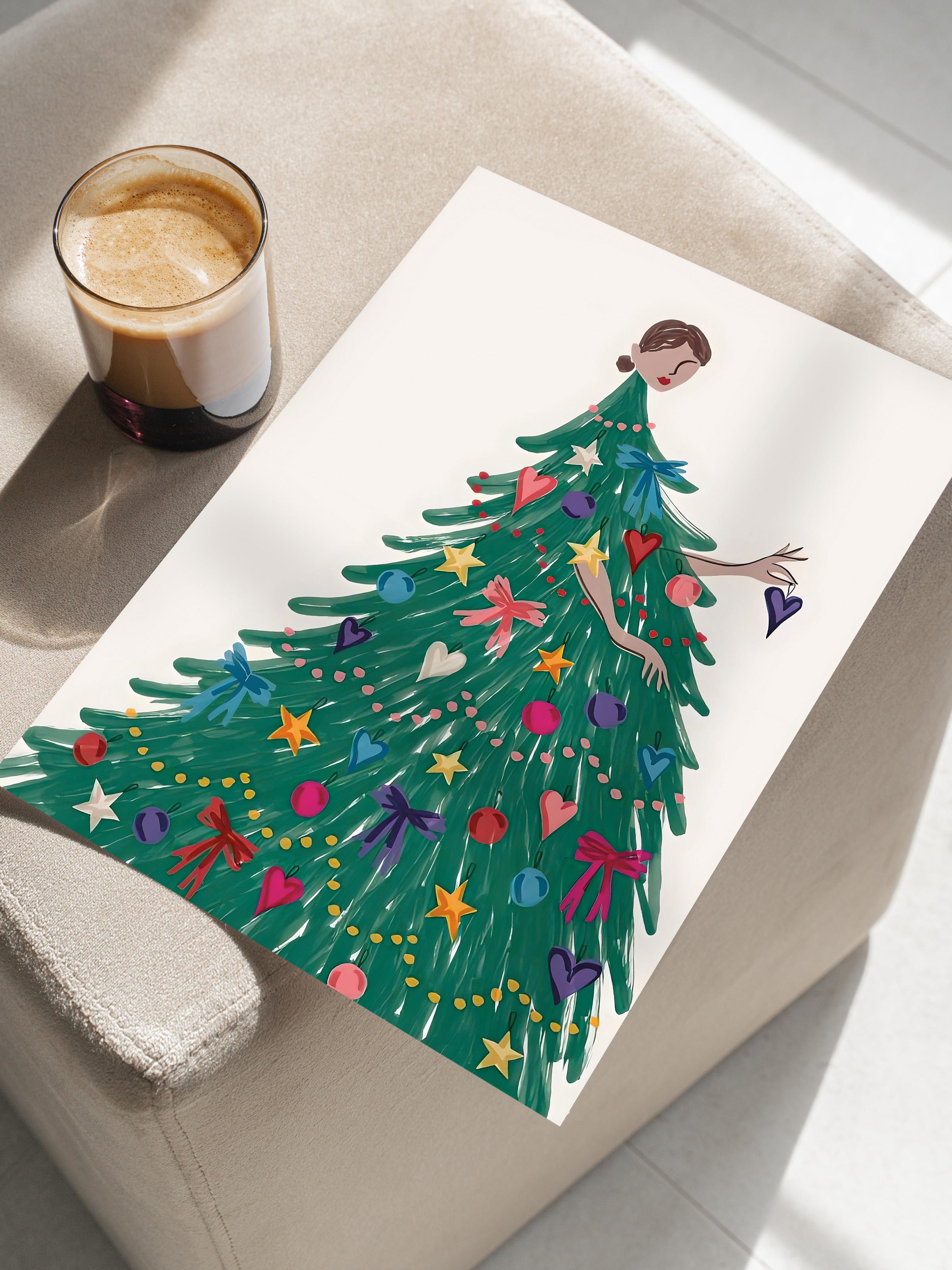 Çerçevesiz Yılbaşı Posteri, Yılbaşı Dekoru, Comfort Serisi, Dress for the Holidays Poster, NO:108665