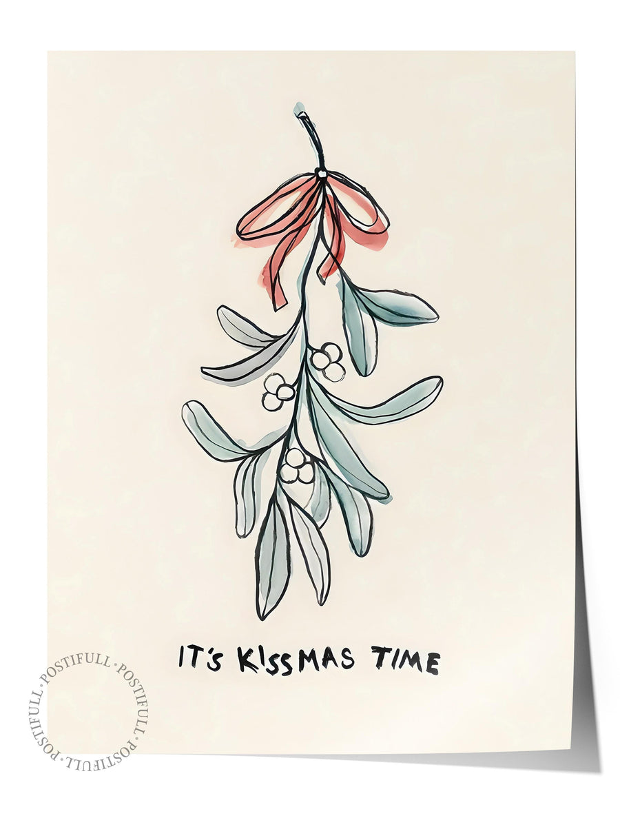 It's Kissmas Time Yılbaşı Çerçevesiz Poster