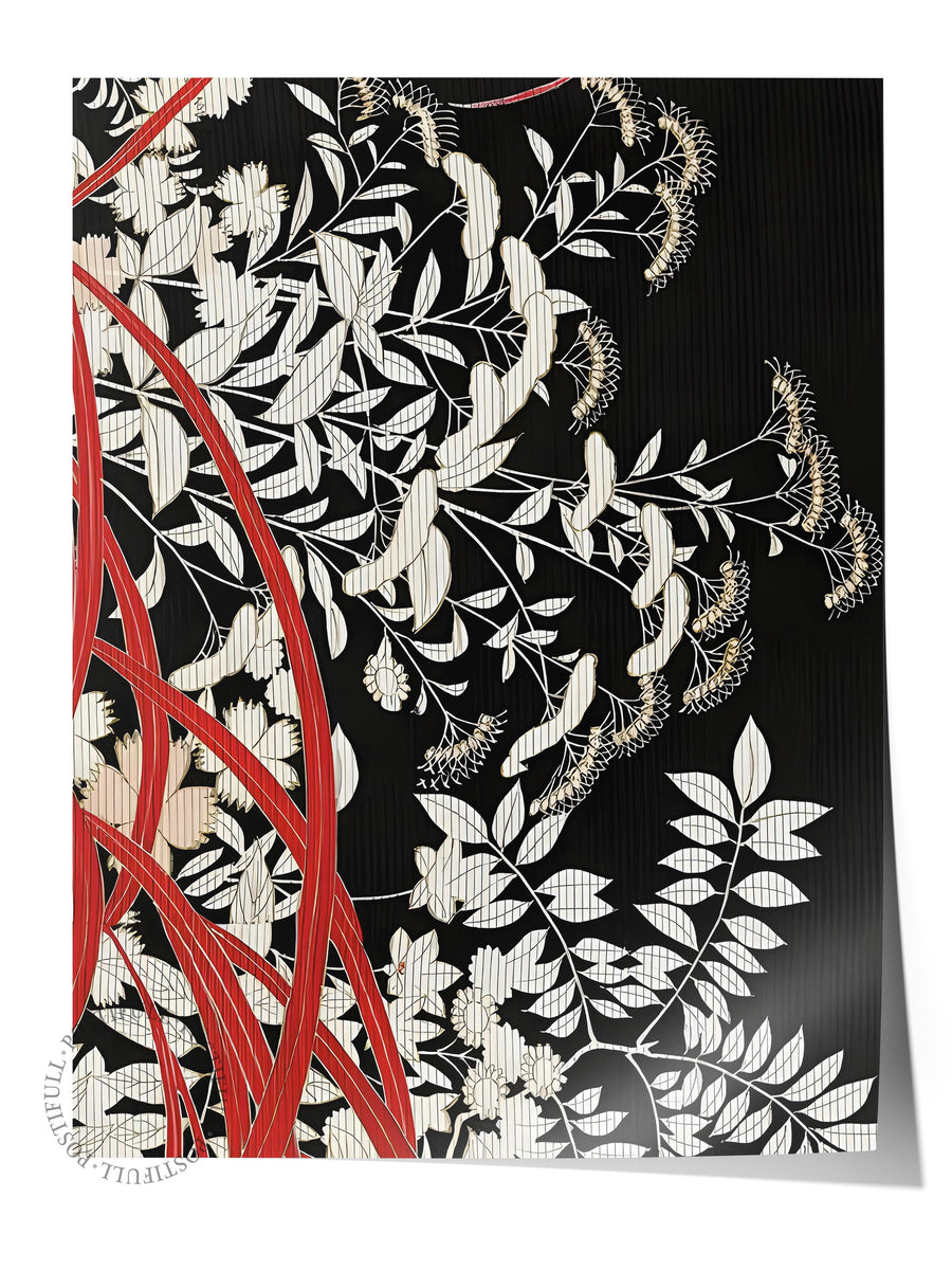 Çerçevesiz Poster, HD Kalite Duvar Posteri,Comfort Serisi, Japanese Flowers Poster, NO:108723