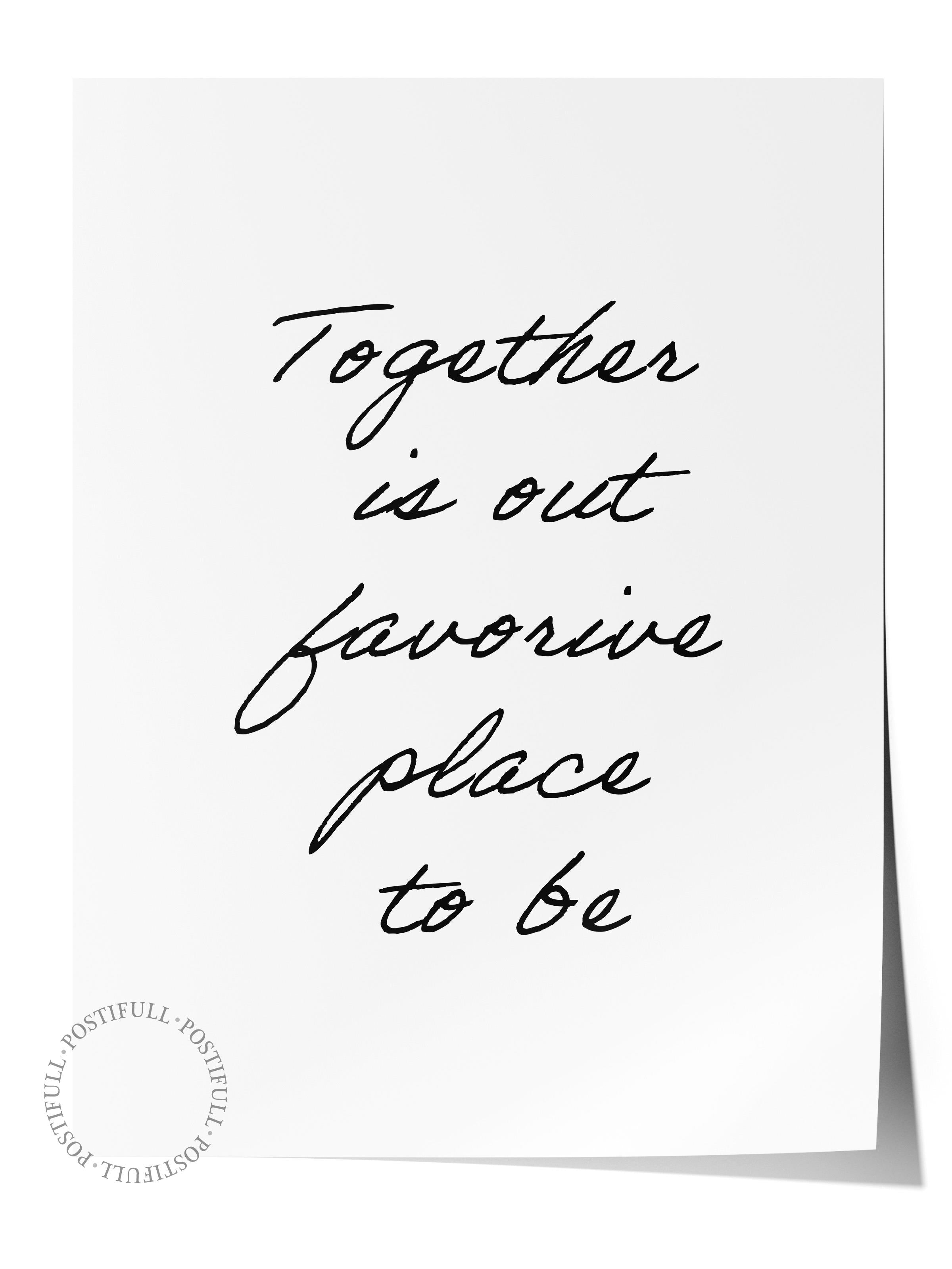 Çerçevesiz Poster, HD Kalite Duvar Posteri,Comfort Serisi, Together Poster, NO:108657