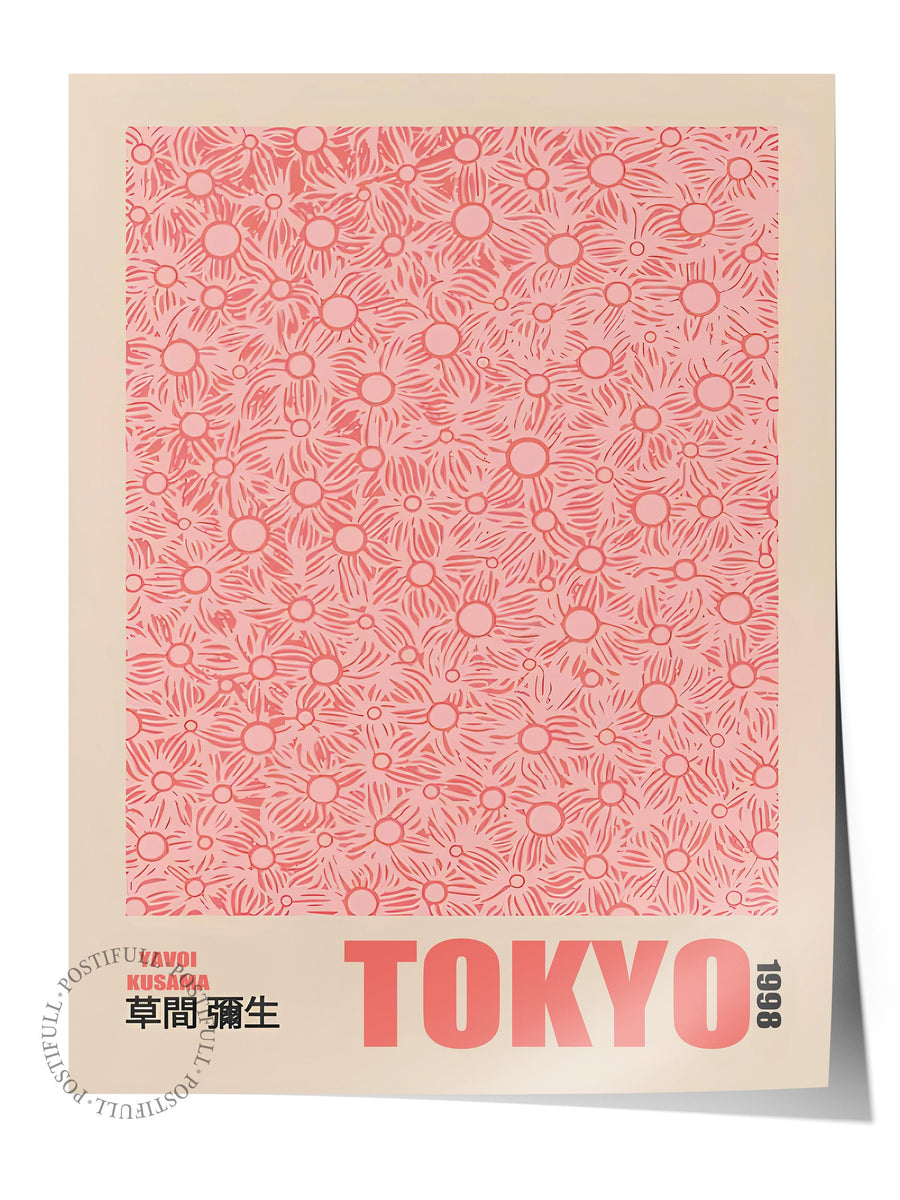 Çerçevesiz Poster, HD Kalite Duvar Posteri,Comfort Serisi, Yayoi Kusama - Tokyo Poster, NO:108719