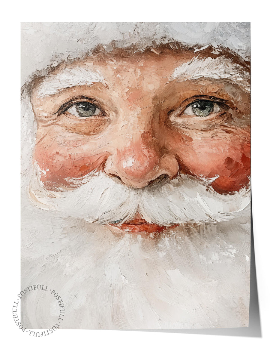 Noel Baba Tasviri Yılbaşı Çerçevesiz Poster