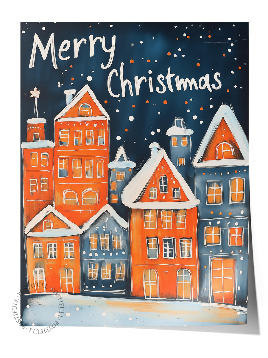 Merry Christmas Yılbaşı Çerçevesiz Poster