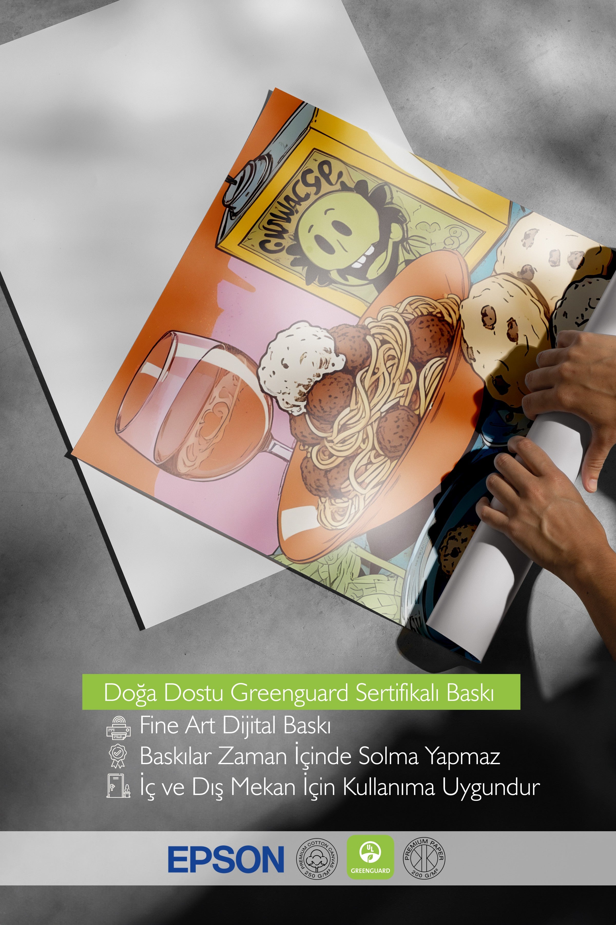 Çerçevesiz Poster, Cookies, Comfort Serisi Mutfak Duvar Posteri, NO:109146