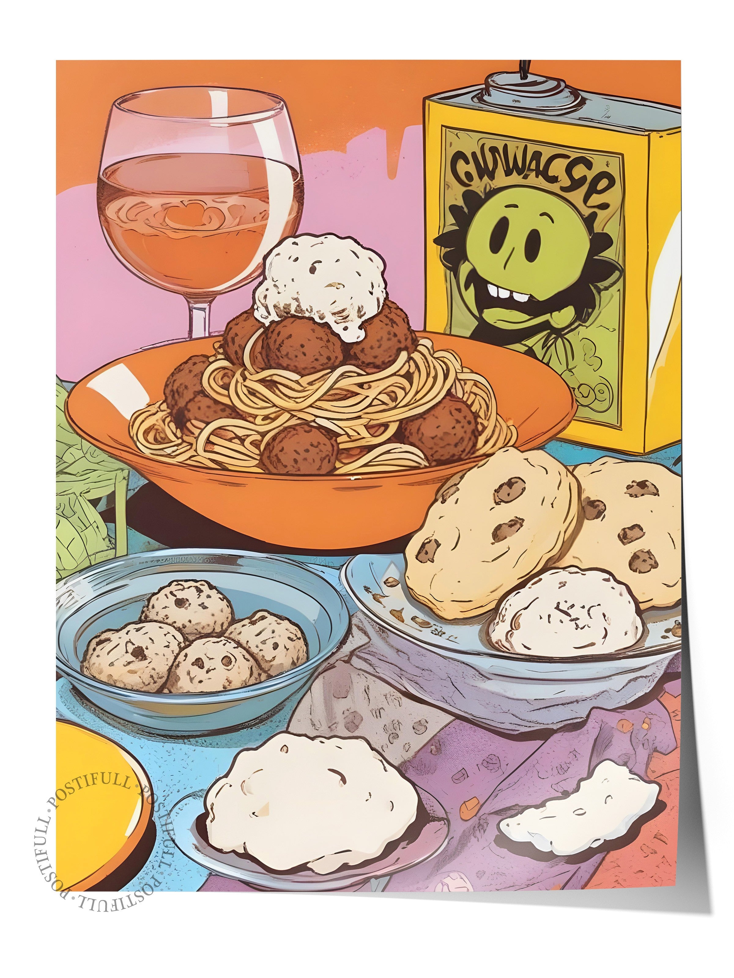 Çerçevesiz Poster, Cookies, Comfort Serisi Mutfak Duvar Posteri, NO:109146