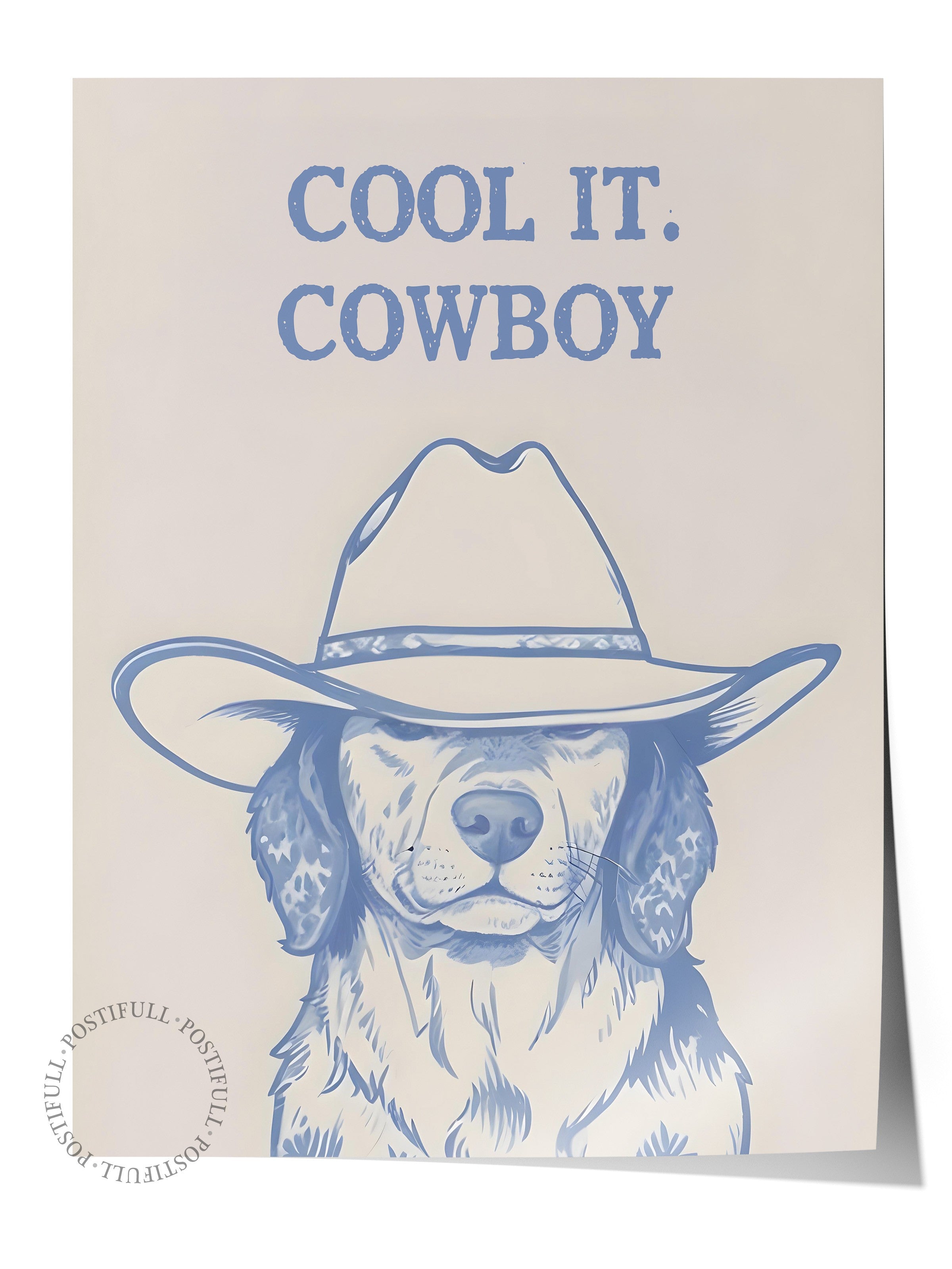 Çerçevesiz Poster, Cool it Cowboy , Comfort Serisi Duvar Posteri, NO:108930