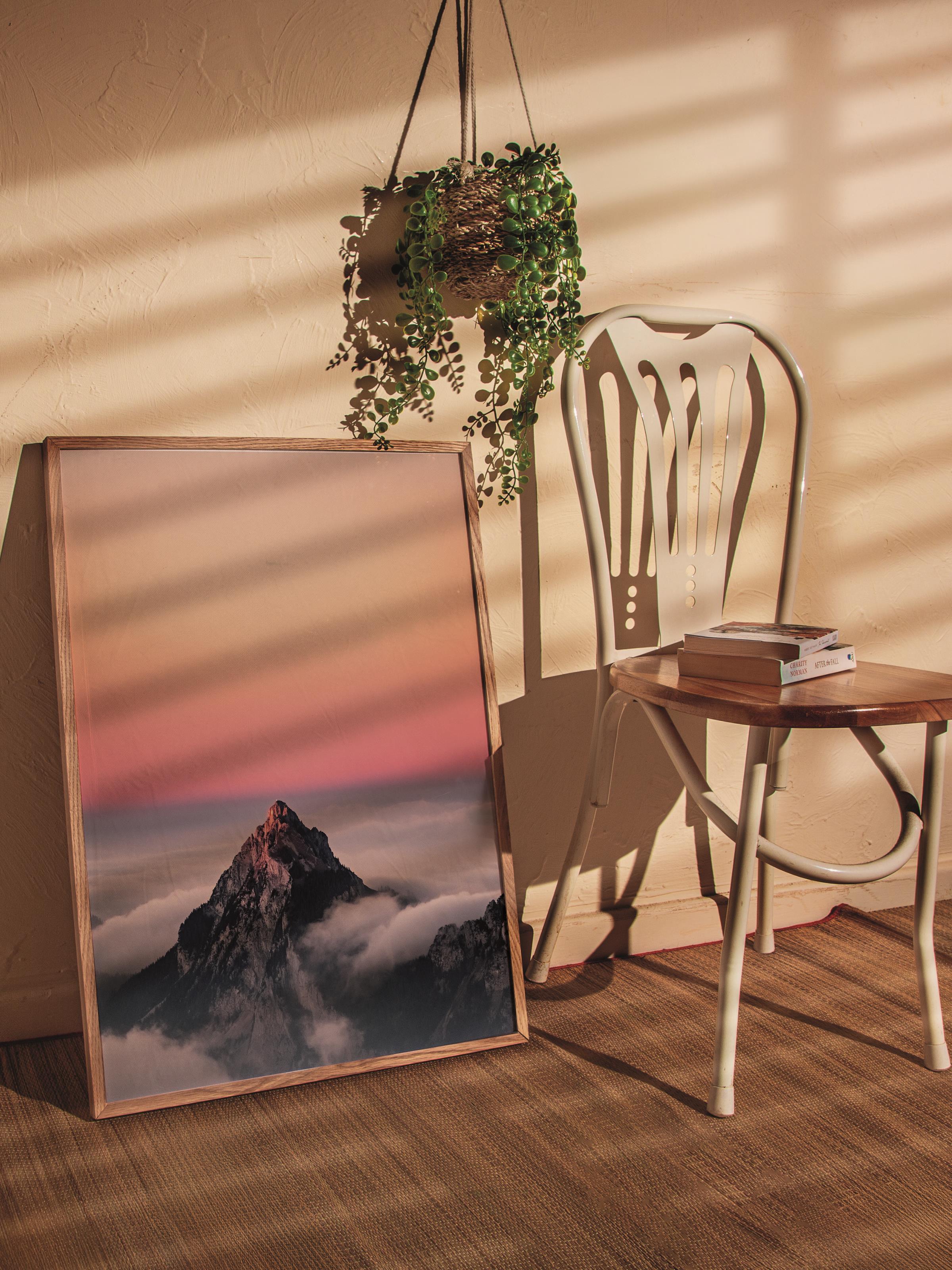 Çerçevesiz Poster Dağ No:1, Fotoğraf Baskısı, Salon, Mutfak, Oturma Odası, Hol Duvar Dekoru Poster