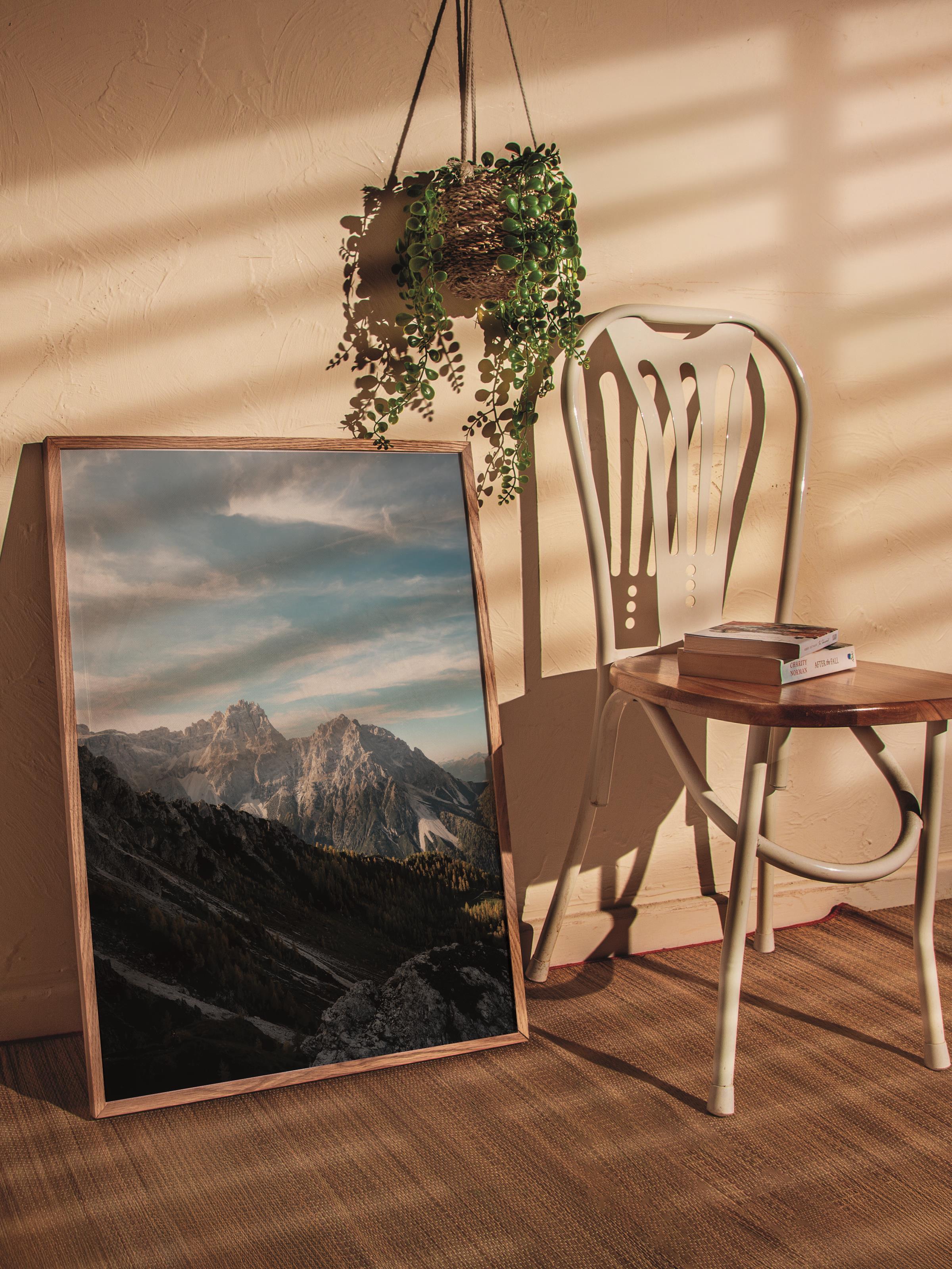 Çerçevesiz Poster Dağ No:23, Fotoğraf Baskısı, Salon, Mutfak, Oturma Odası, Hol Duvar Dekoru Poster