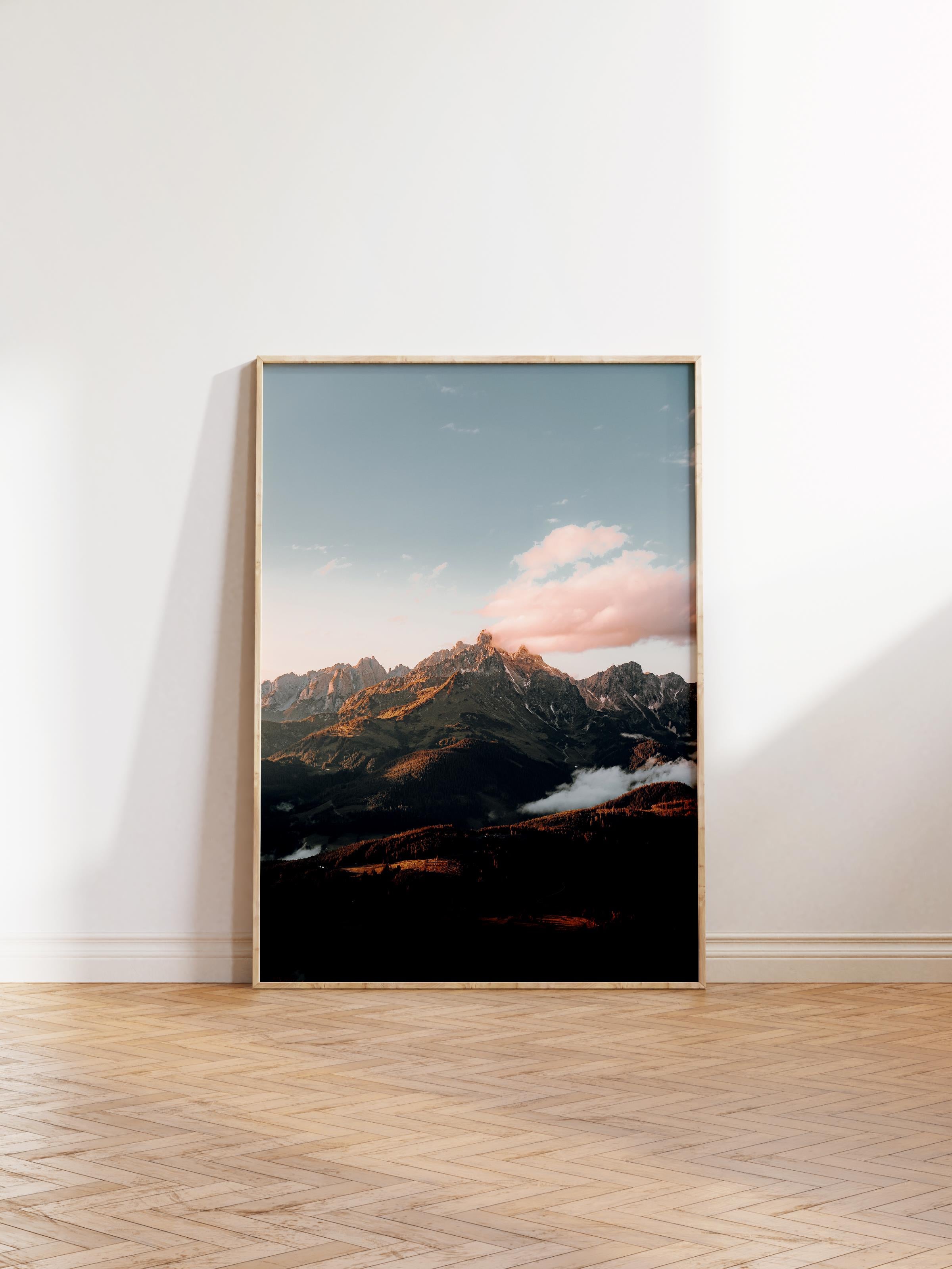 Çerçevesiz Poster Dağ No:30, Fotoğraf Baskısı, Salon, Mutfak, Oturma Odası, Hol Duvar Dekoru Poster