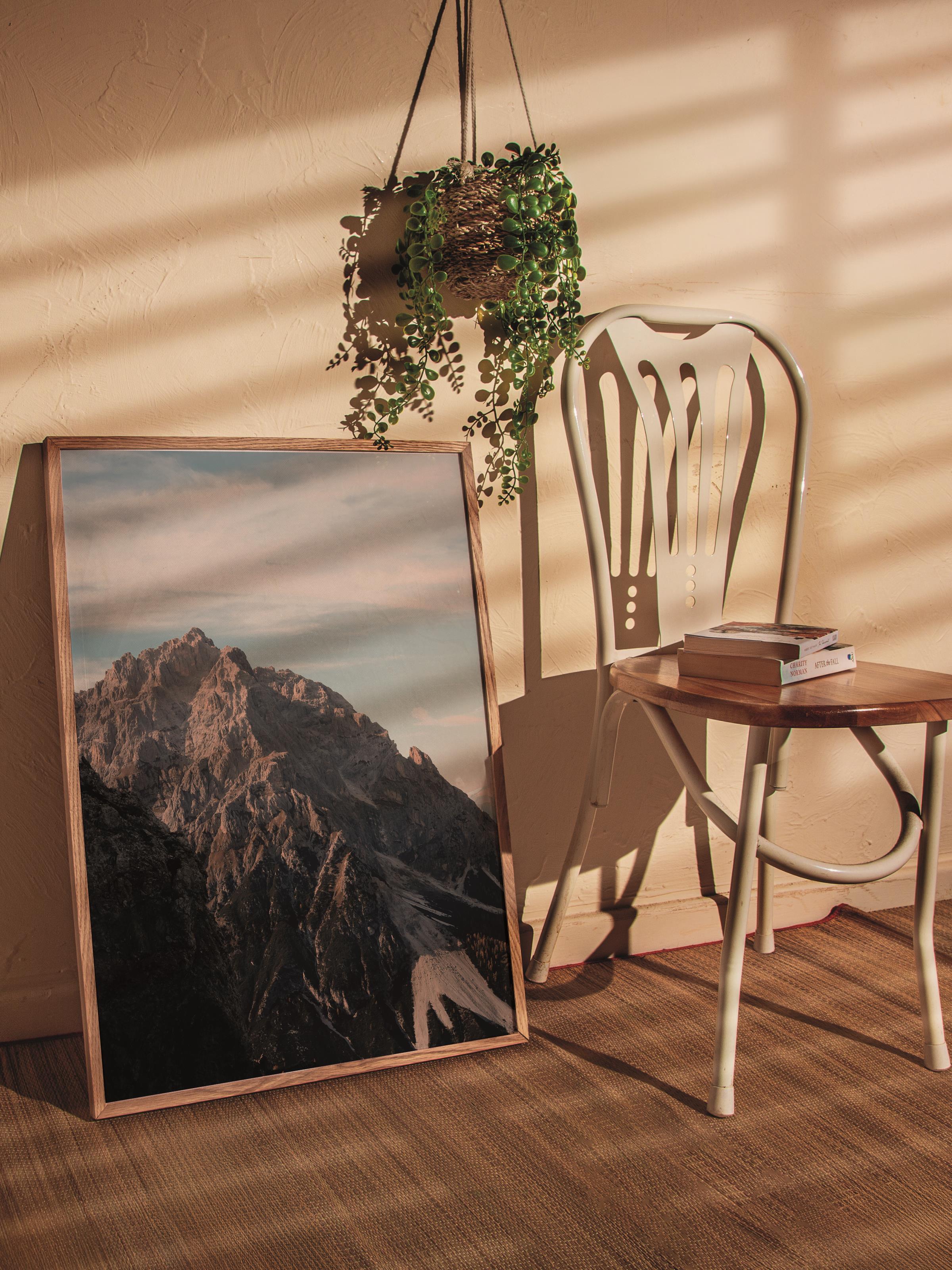 Çerçevesiz Poster Dağ No:45, Fotoğraf Baskısı, Salon, Mutfak, Oturma Odası, Hol Duvar Dekoru Poster