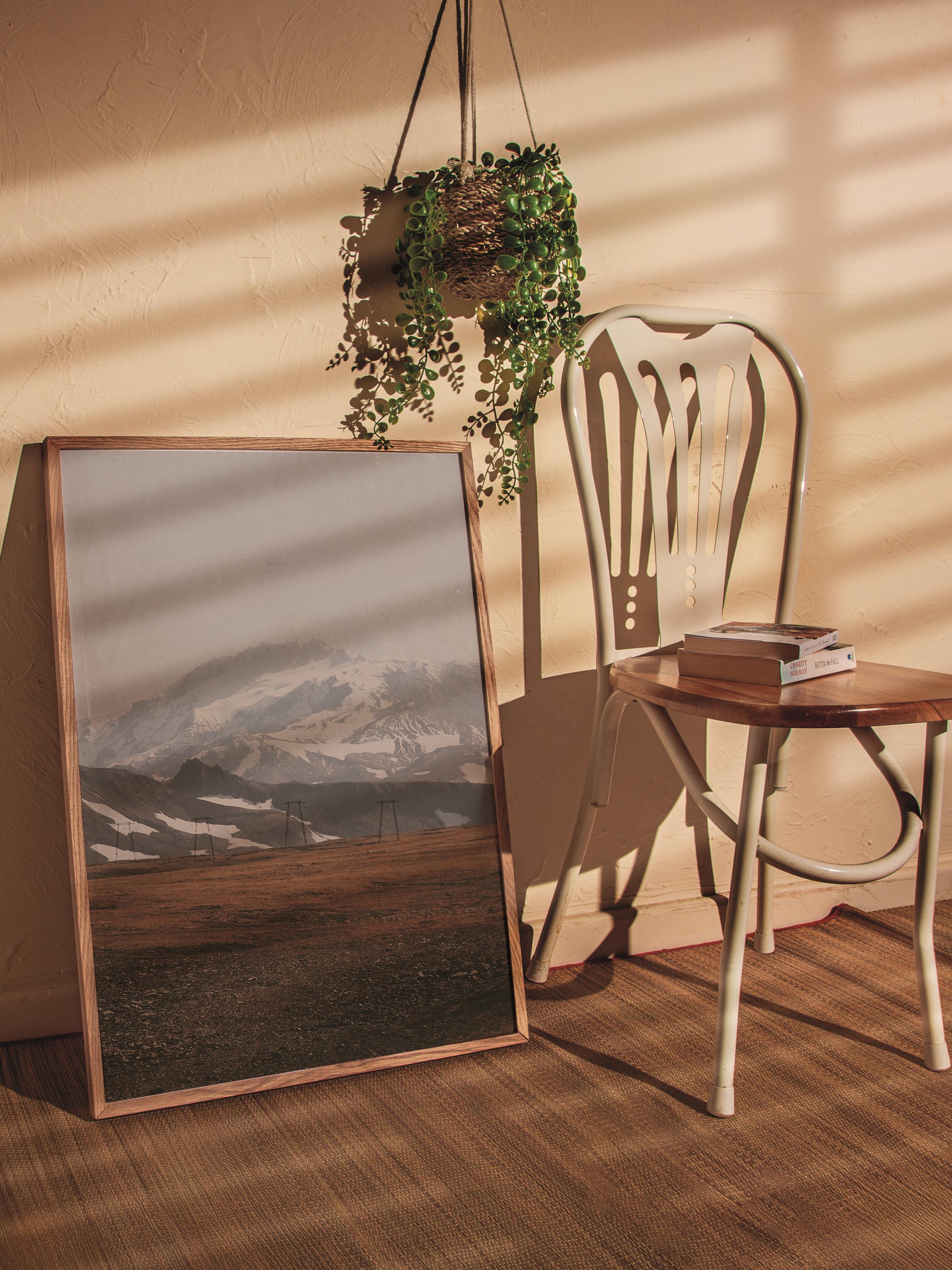 Çerçevesiz Poster Dağ No:9, Fotoğraf Baskısı, Salon, Mutfak, Oturma Odası, Hol Duvar Dekoru Poster