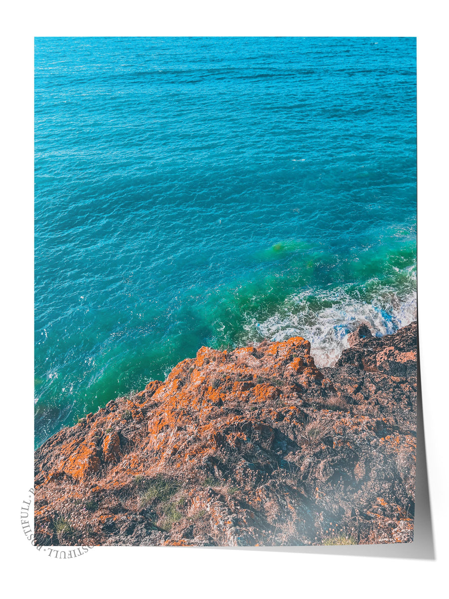 Kaya ve Deniz Kıyısı Fotoğraf Çerçevesiz Poster