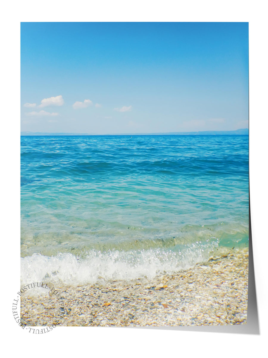 Farklı Tonlarda Deniz Kıyısı Manzarası Fotoğraf Çerçevesiz Poster
