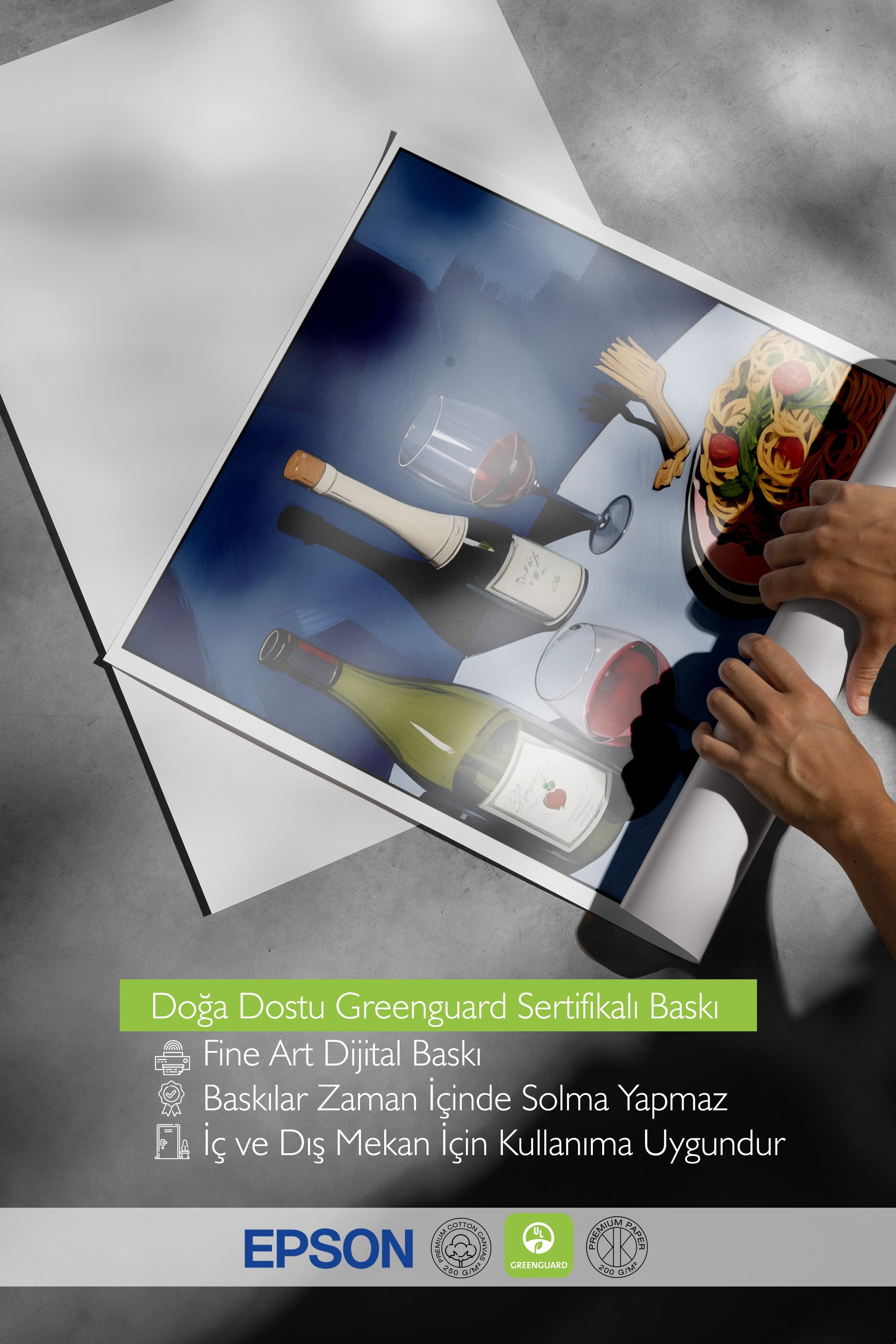 Çerçevesiz Poster, Dinner Table, Comfort Serisi Mutfak Duvar Posteri, NO:109062