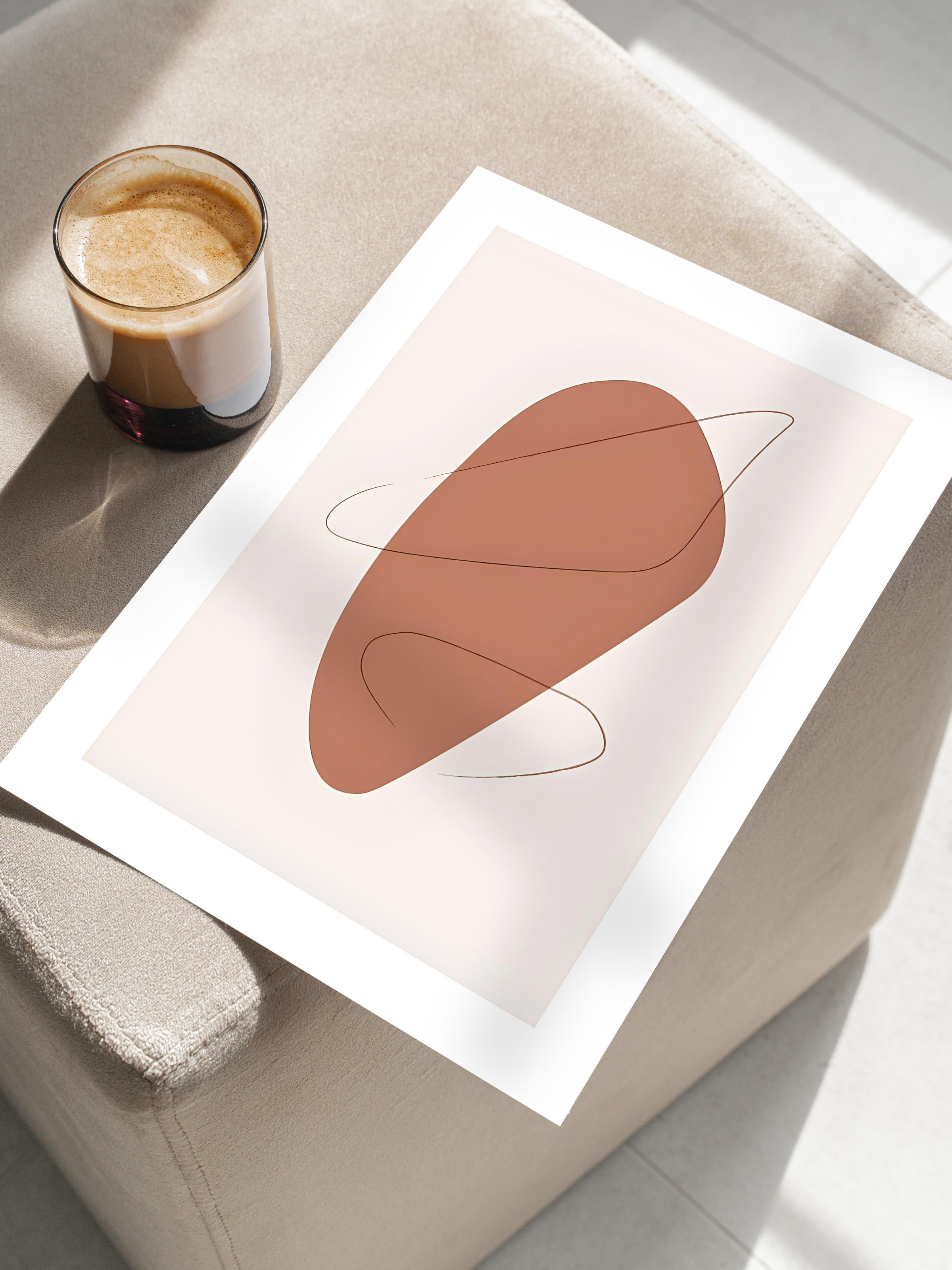 Çerçevesiz Poster,  Duvar Posteri, Graphic Shapes and Lines No1 Poster, NO:108585