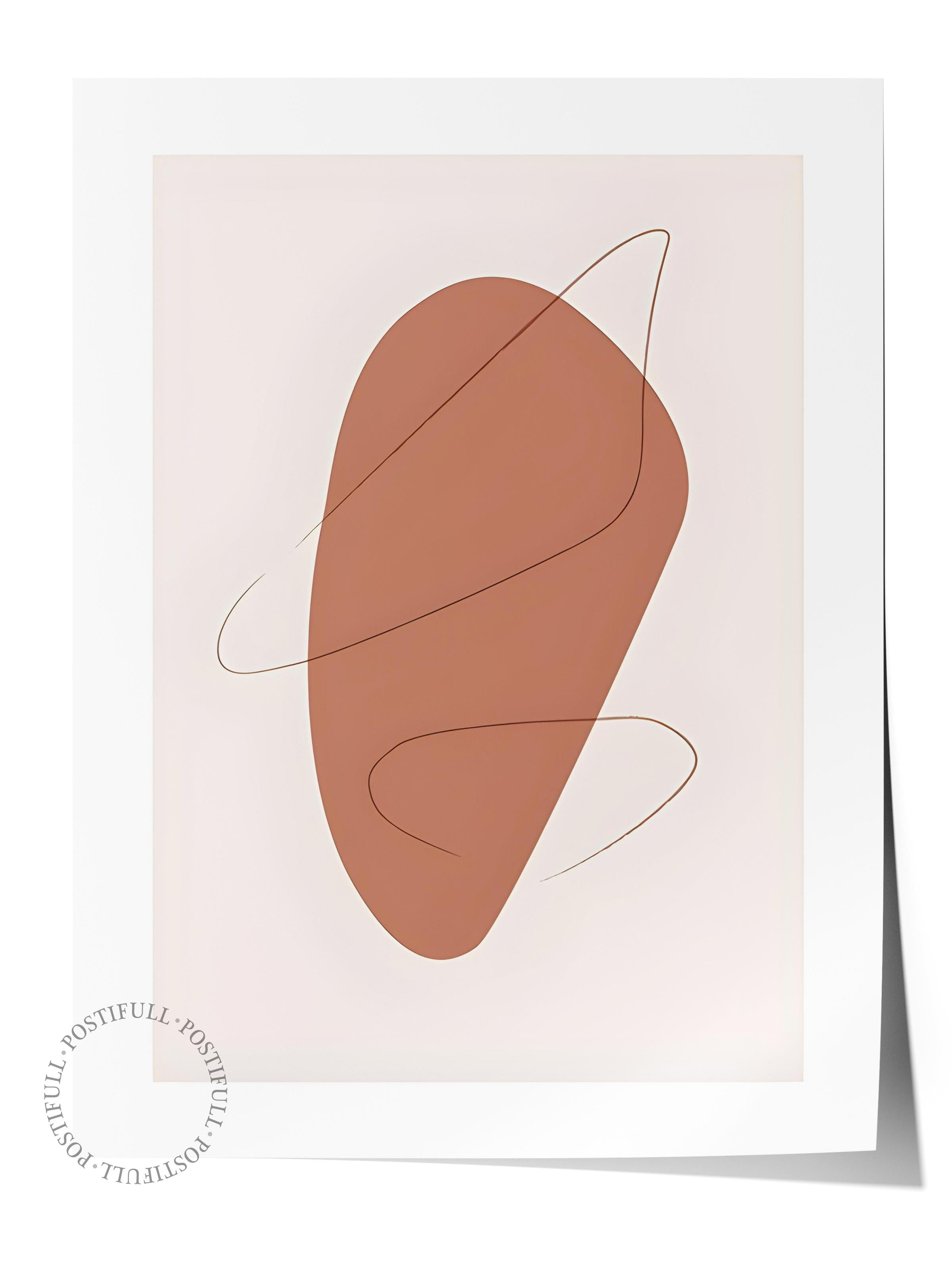 Çerçevesiz Poster,  Duvar Posteri, Graphic Shapes and Lines No1 Poster, NO:108585