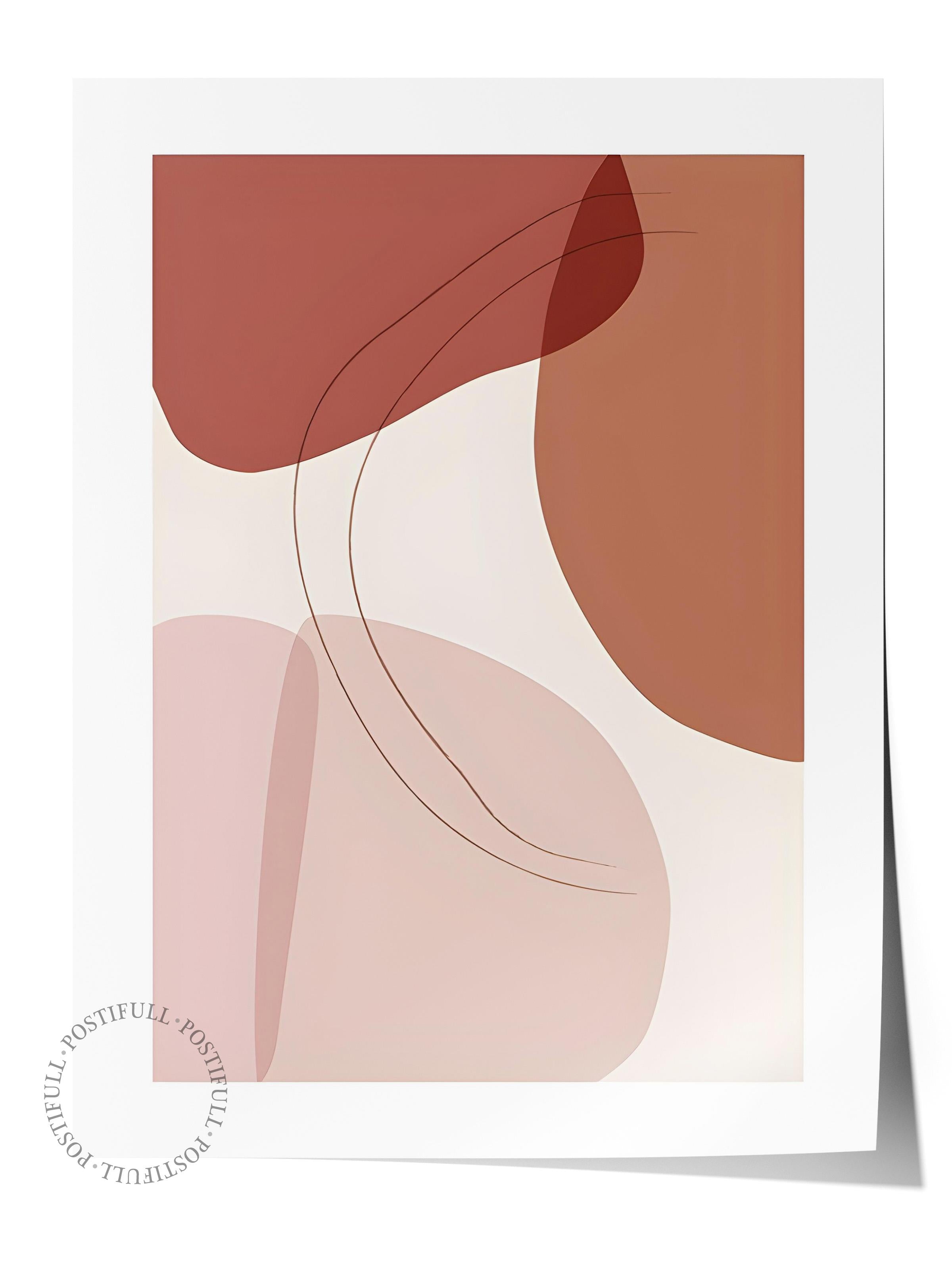 Çerçevesiz Poster,  Duvar Posteri, Graphic Shapes and Lines No2 Poster, NO:108586