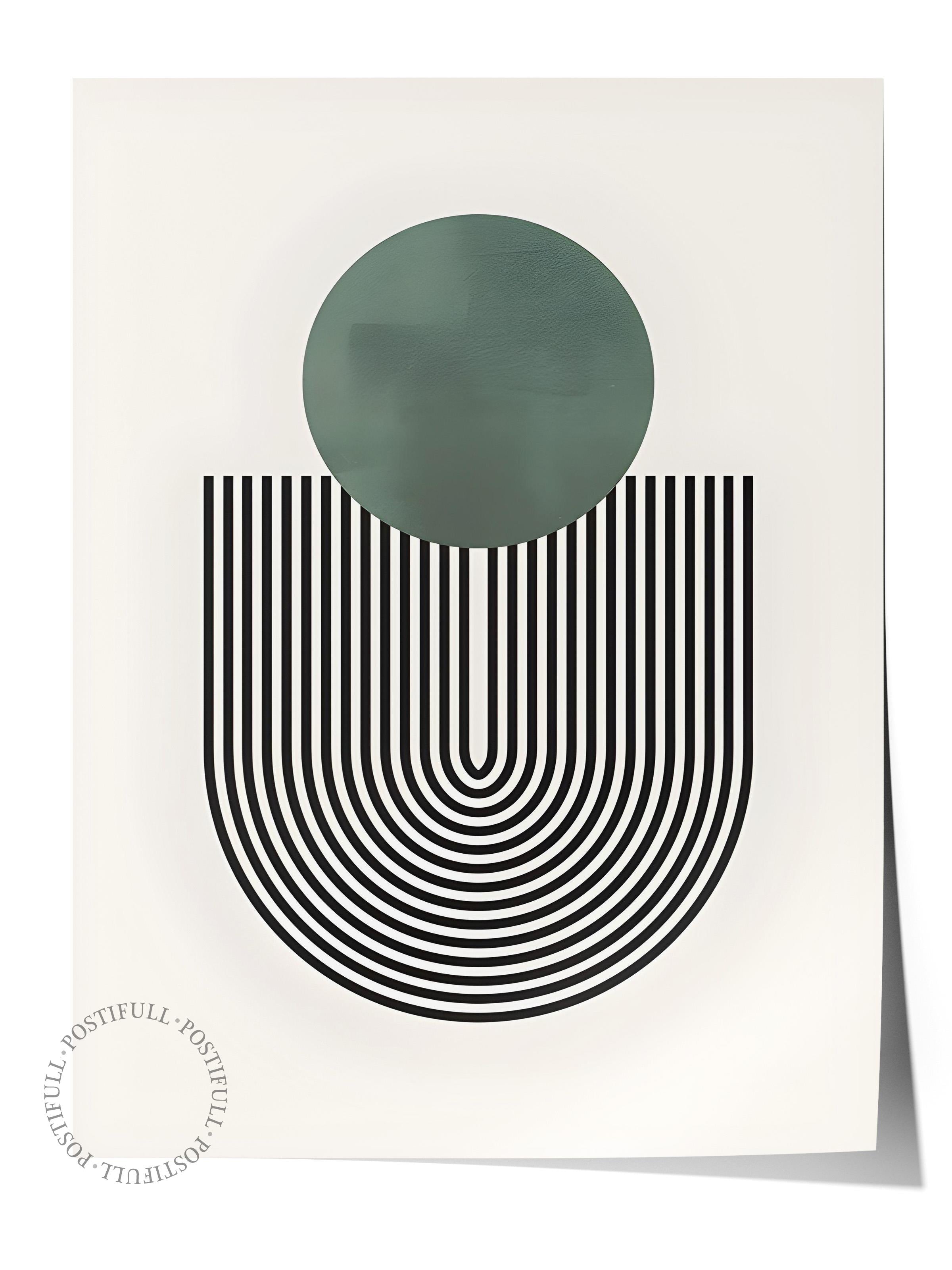 Çerçevesiz Poster,  Duvar Posteri, Mid Century Green No1 Poster, NO:108589