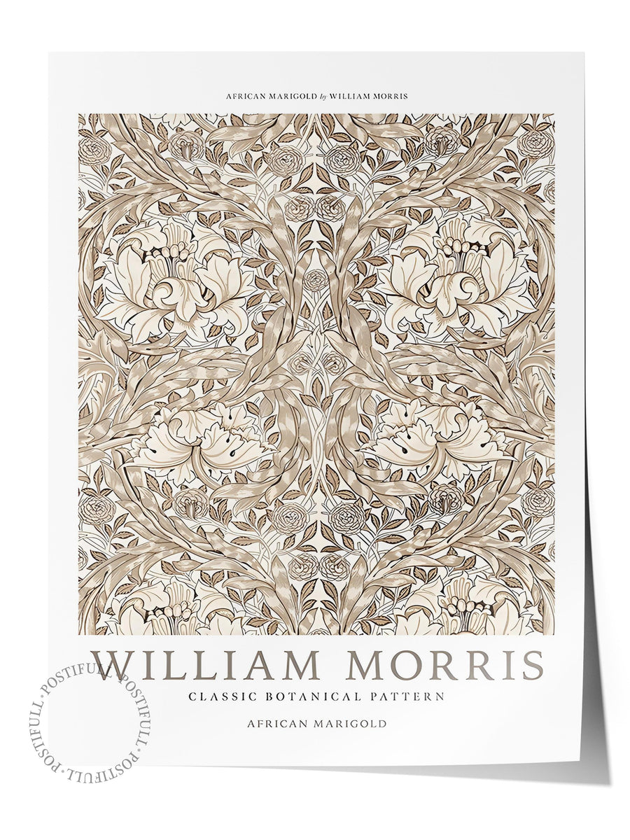 Çerçevesiz Poster,  Duvar Posteri, William Morris - African Marigold Poster, NO:108583