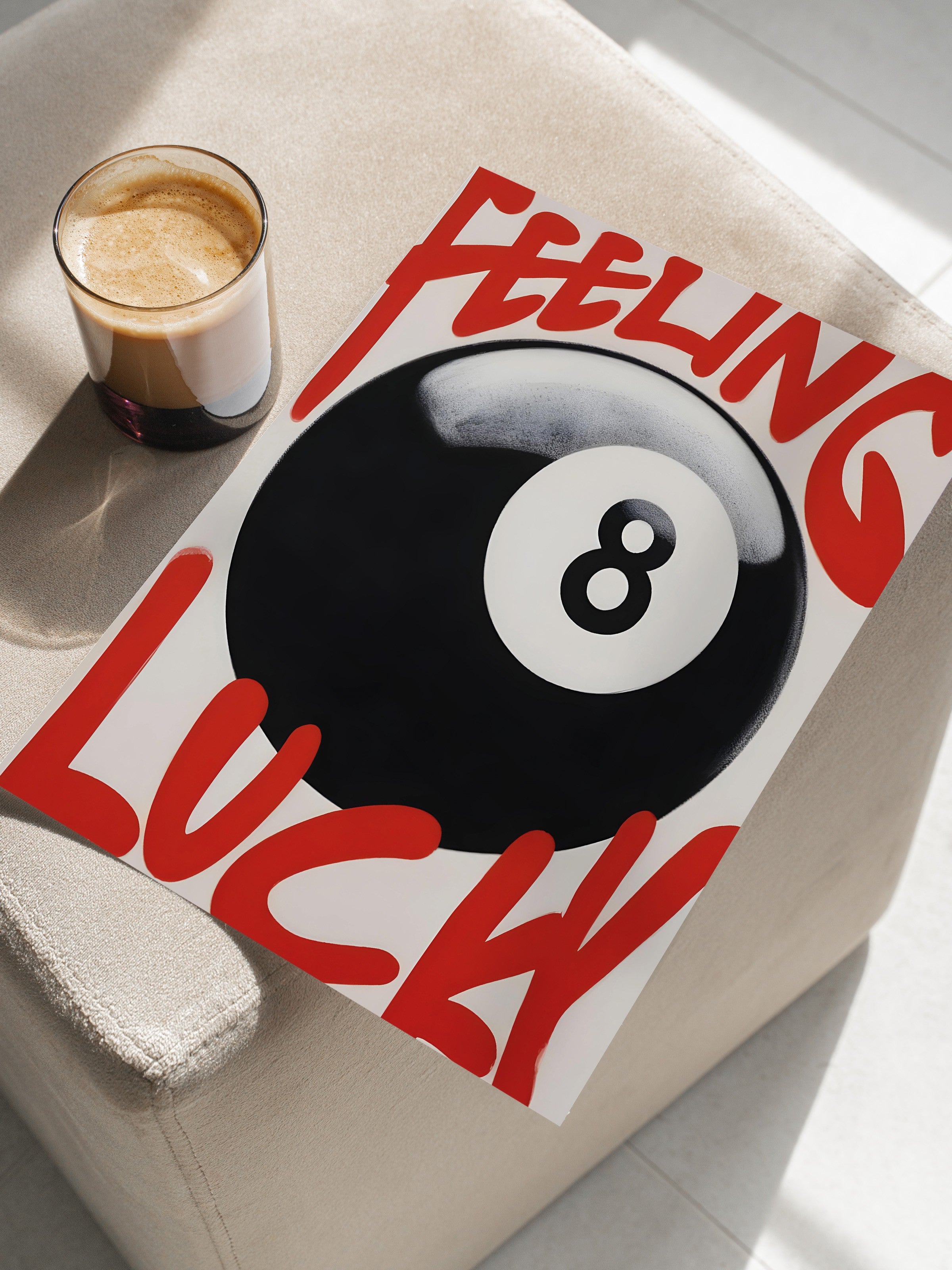 Çerçevesiz Poster, Feeling Luck, Comfort Serisi Duvar Posteri, NO:108925