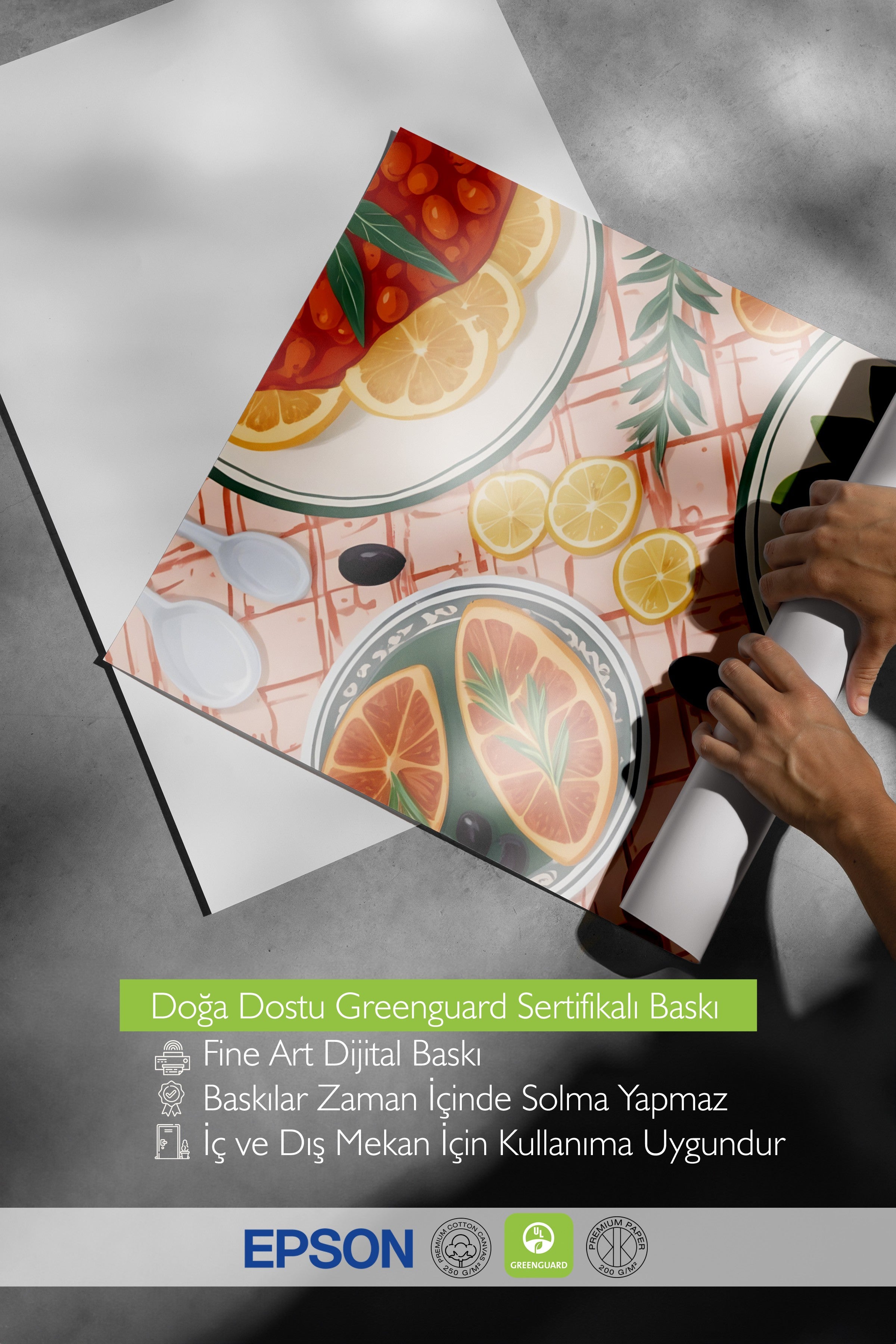 Çerçevesiz Poster, Frutis With Vegs, Comfort Serisi Mutfak Duvar Posteri, NO:109154