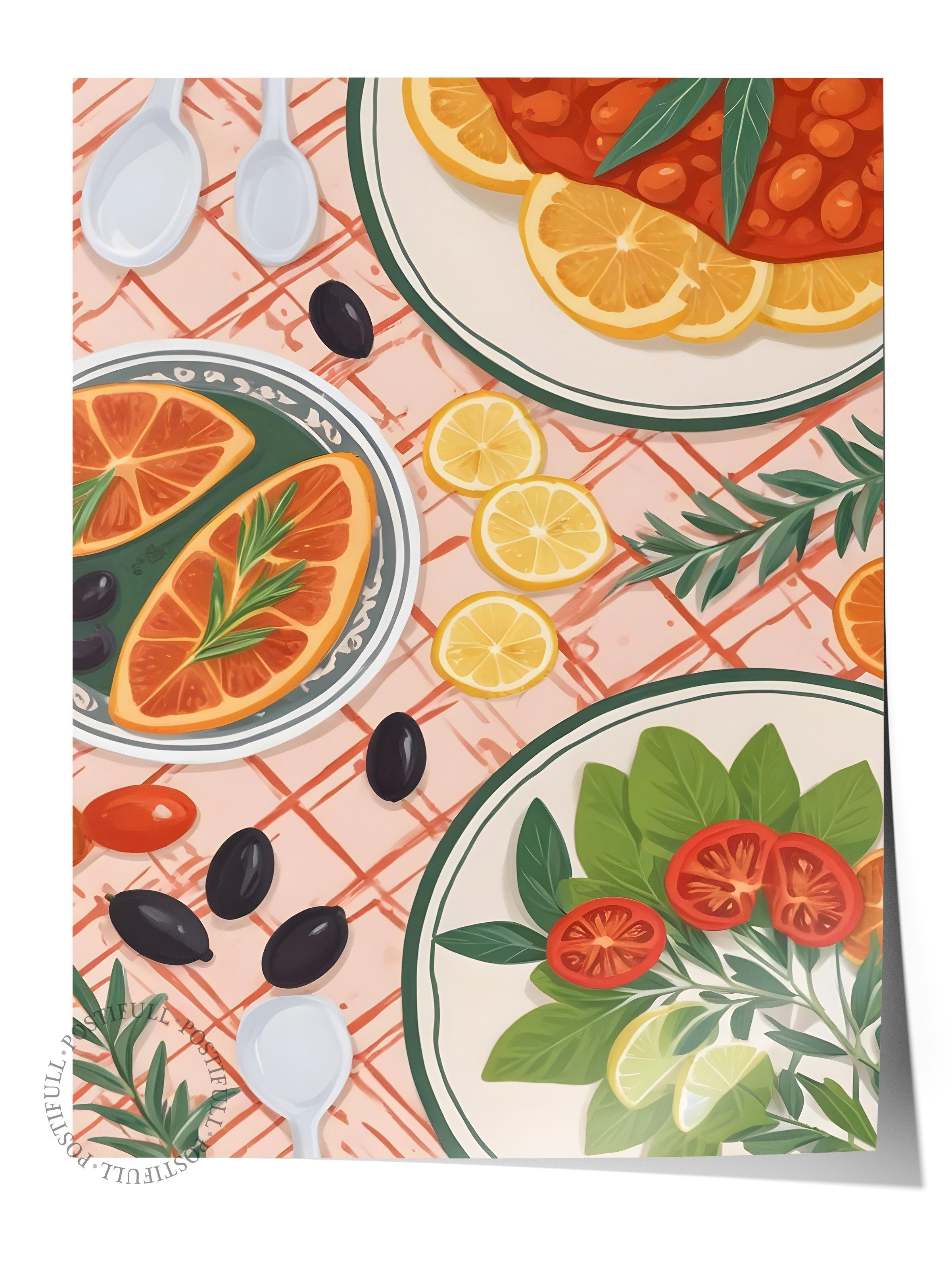 Çerçevesiz Poster, Frutis With Vegs, Comfort Serisi Mutfak Duvar Posteri, NO:109154