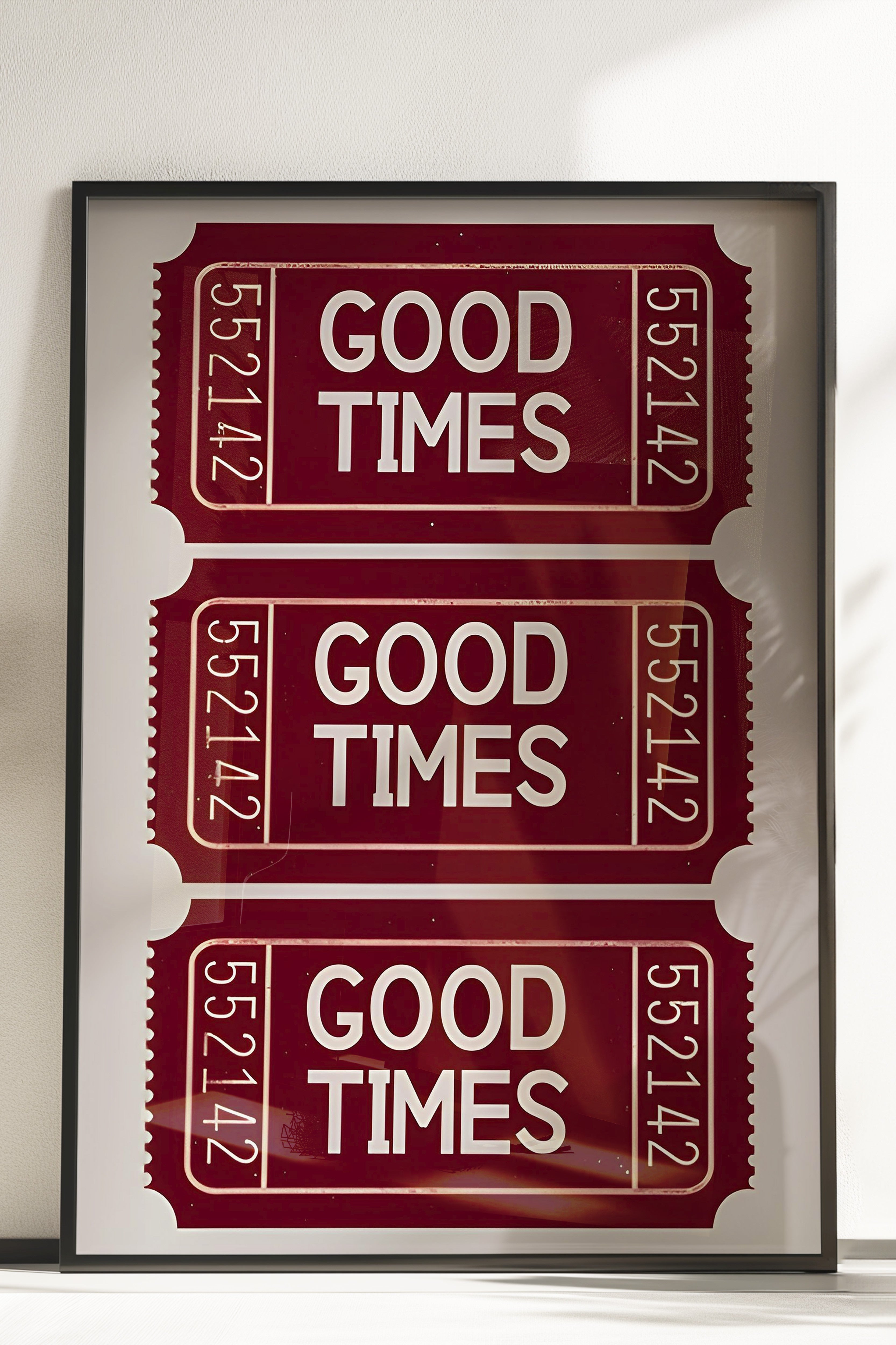 Çerçevesiz Poster, Good Times Ticket, Comfort Serisi Duvar Posteri, NO:108951