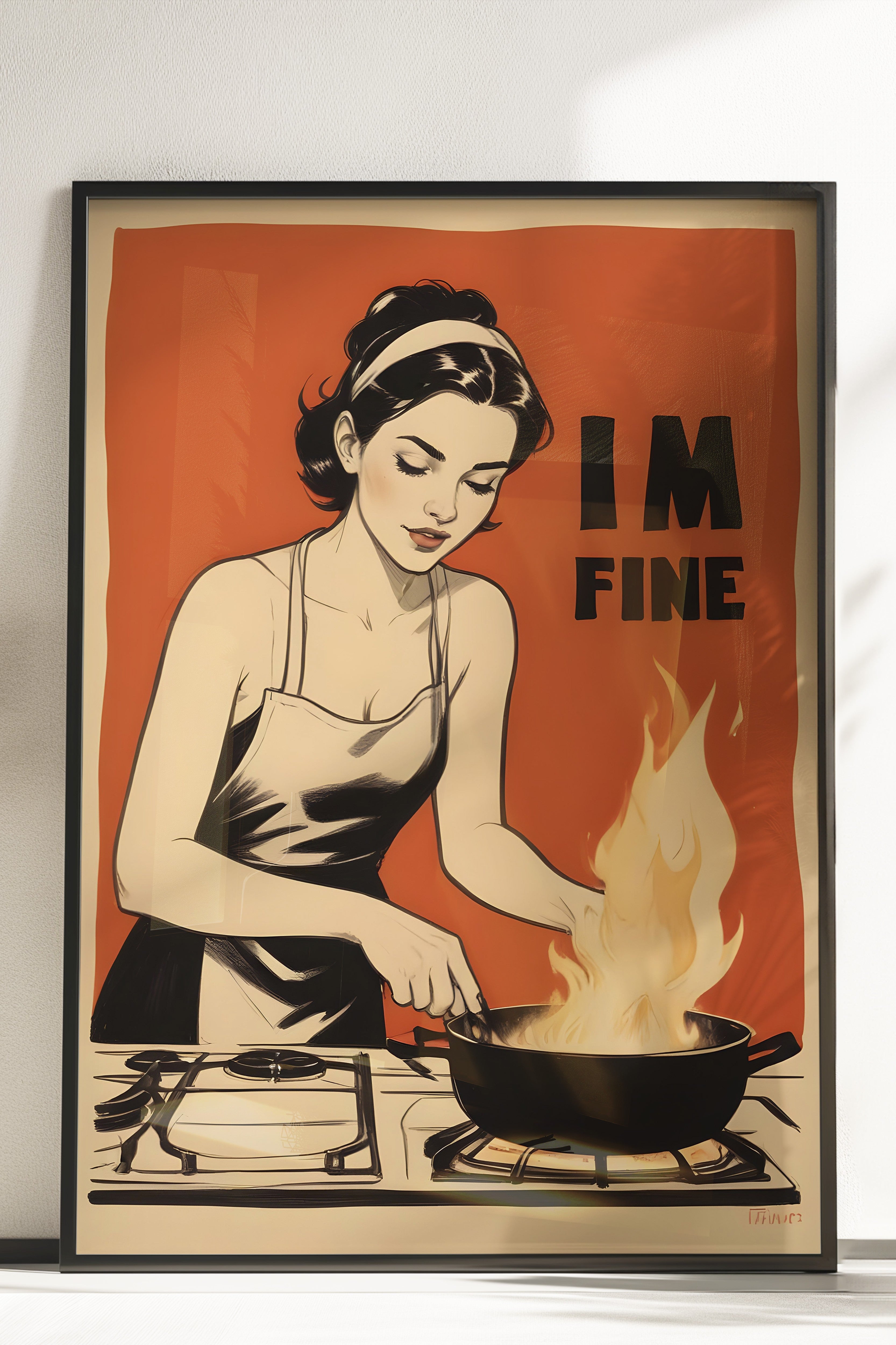 Çerçevesiz Poster, I'm Fine, Comfort Serisi Duvar Posteri, NO:109050