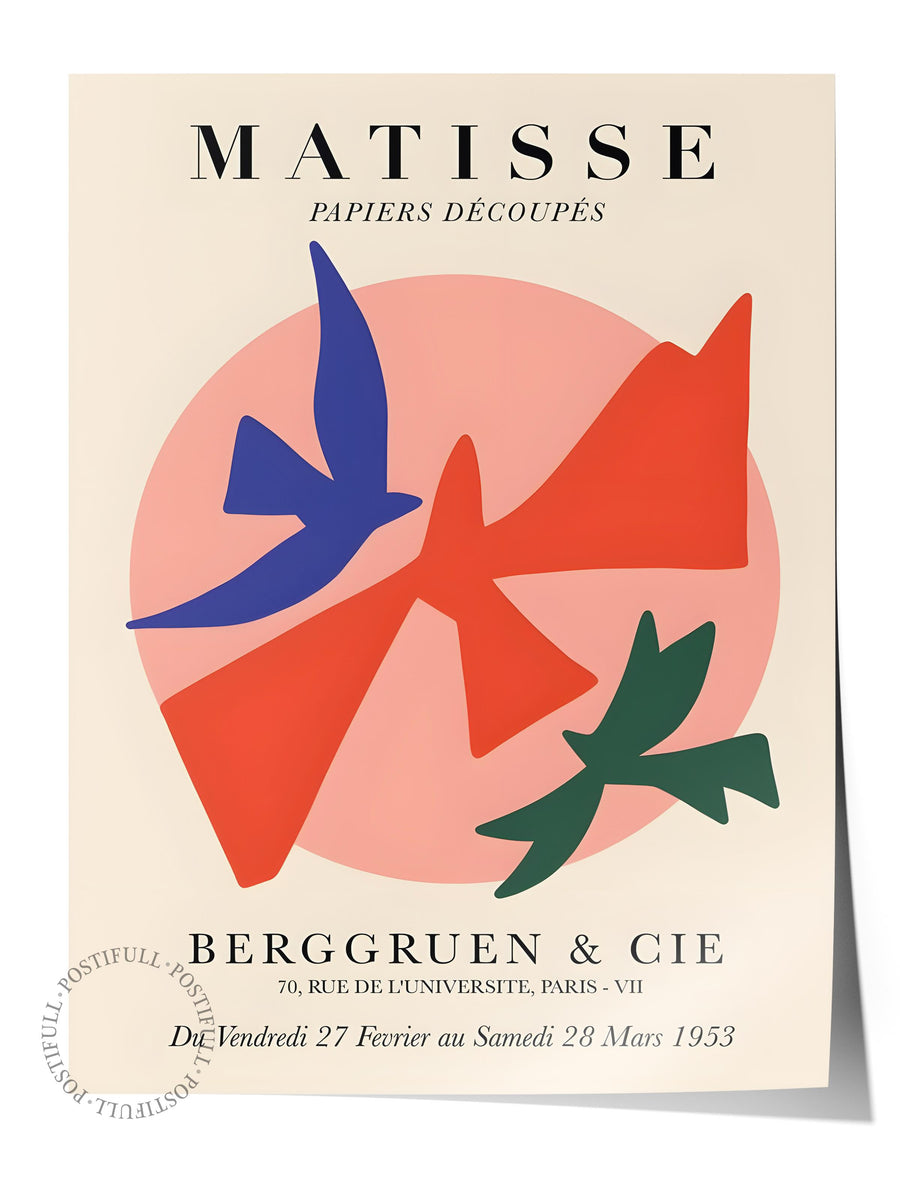 Farklı Tonlarda MATISSE PAPIERS DÉCOUPÉS İllüstrasyon Çerçevesiz Poster