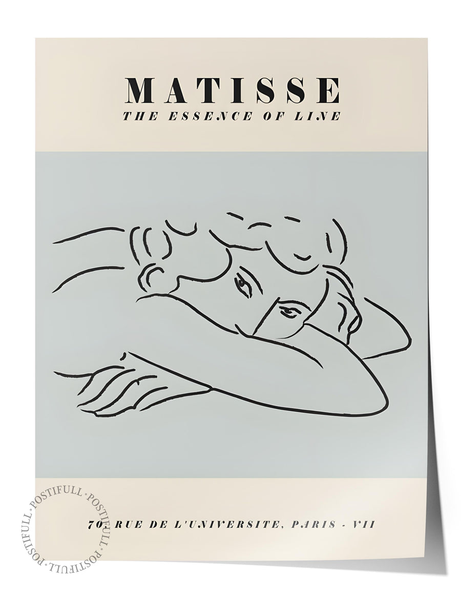 Farklı Tonlarda Matisse The Essence of Line İllüstrasyon Çerçevesiz Poster