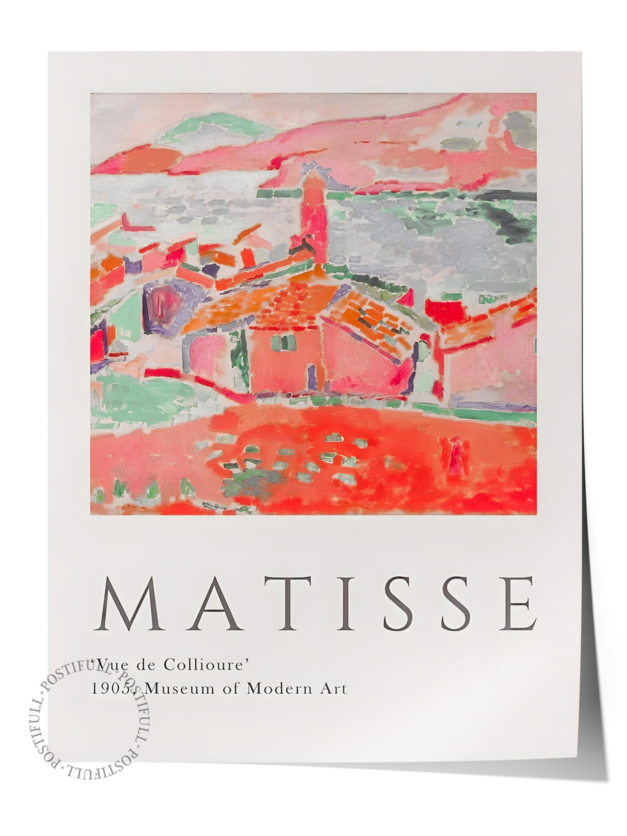 Vie de Collioure İllüstrasyon Çerçevesiz Poster