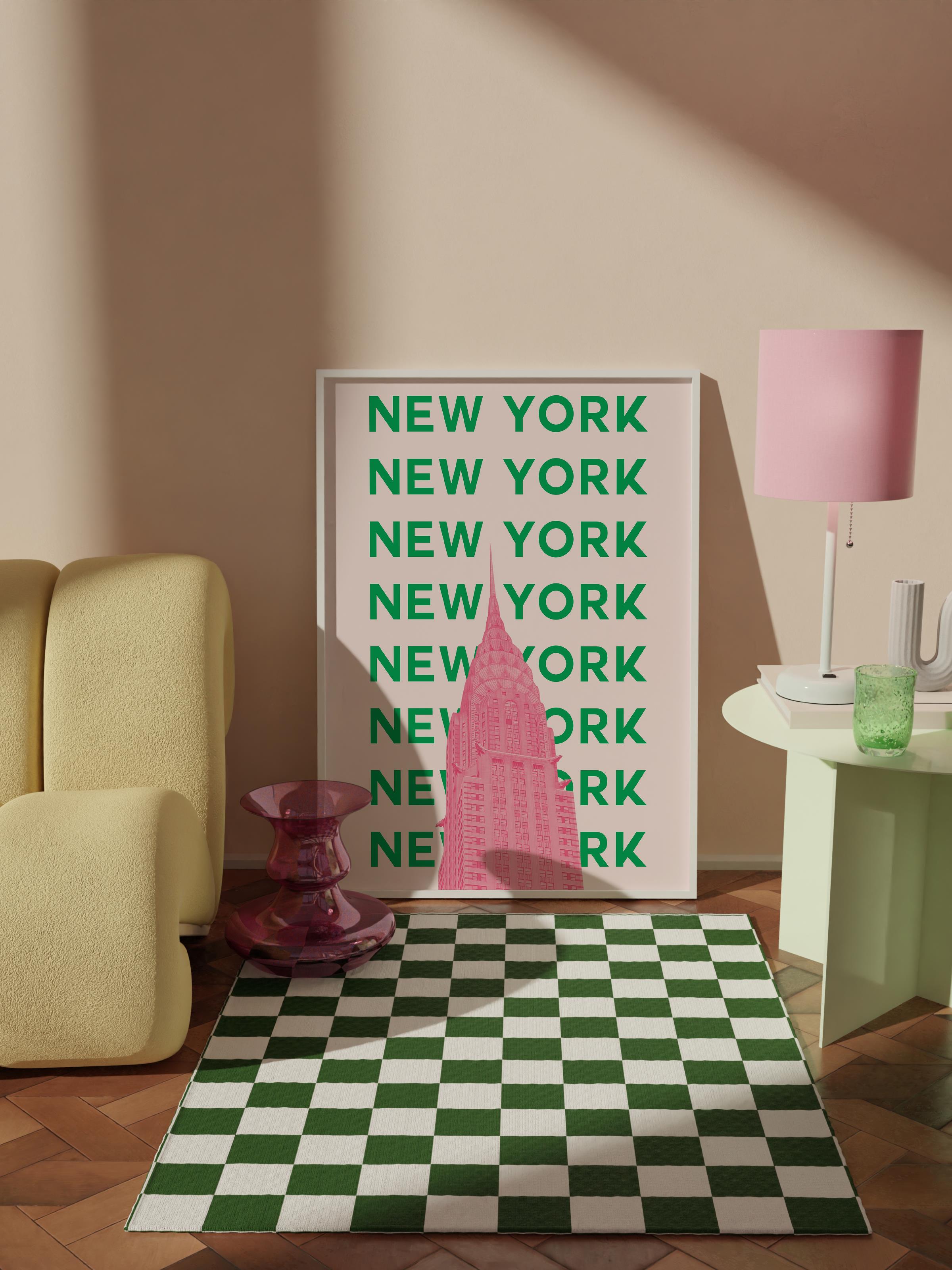 Çerçevesiz Poster İllüstrasyon Şehir - New York, Şehirler Serisi, Duvar Posteri, HD Baskı, Kalın Arşivsel Sanat Kağıdı