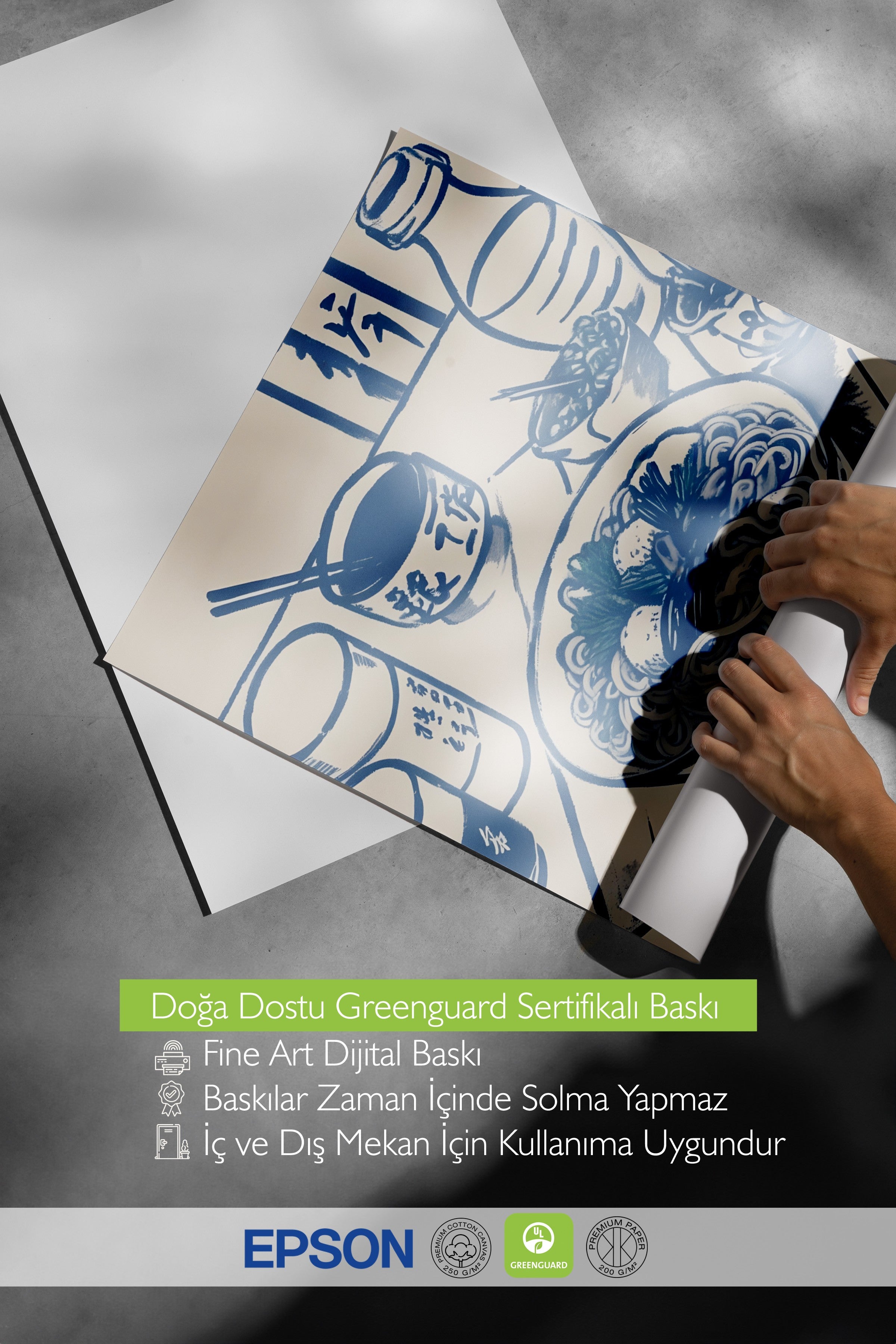 Çerçevesiz Poster, Japanese Table, Comfort Serisi Mutfak Duvar Posteri, NO:109118