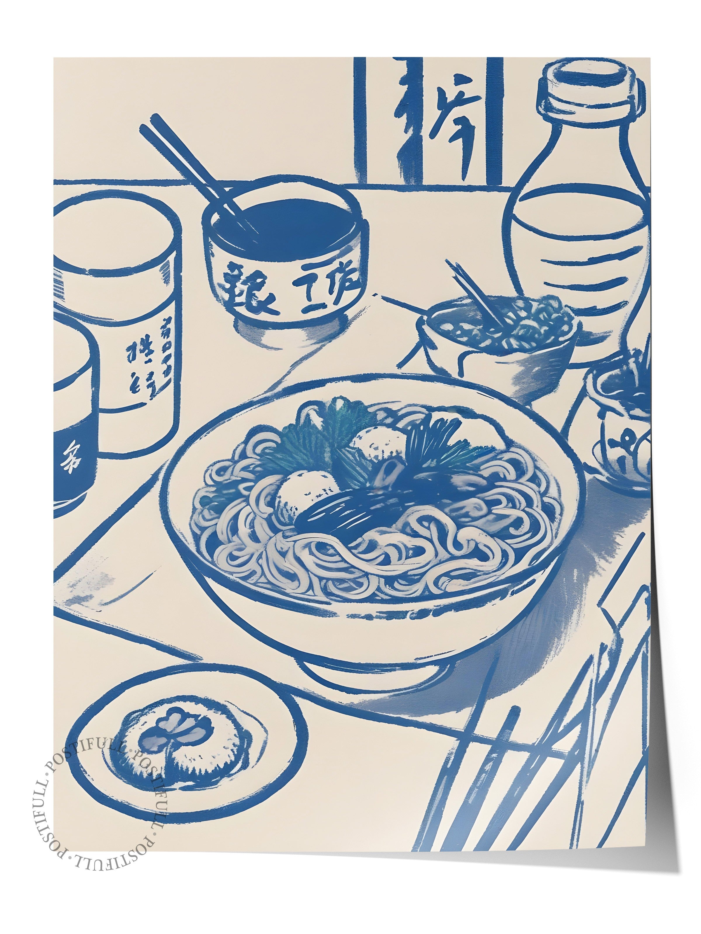 Çerçevesiz Poster, Japanese Table, Comfort Serisi Mutfak Duvar Posteri, NO:109118