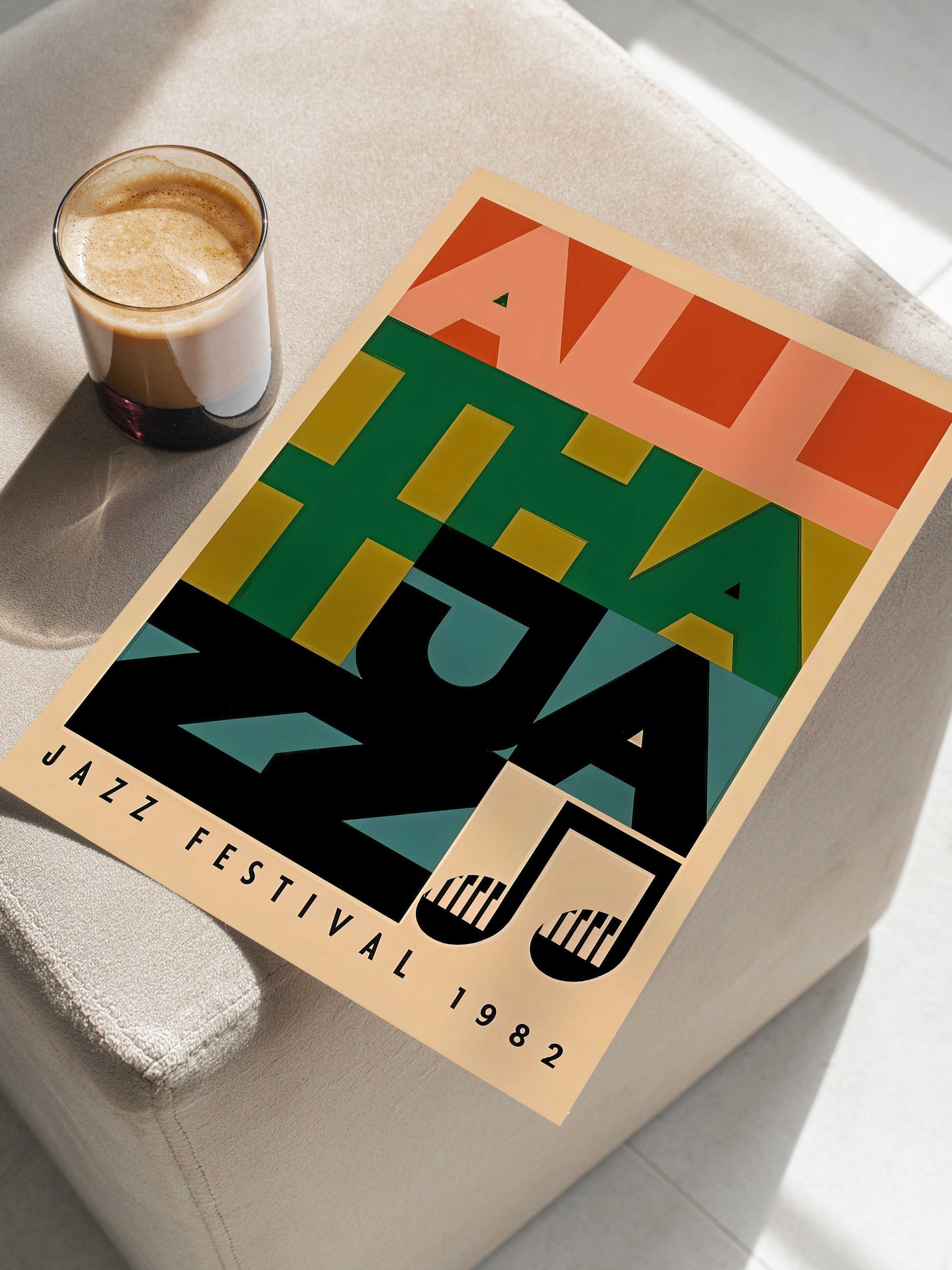 Çerçevesiz Poster, Jazz Festival, Comfort Serisi Duvar Posteri, NO:108975