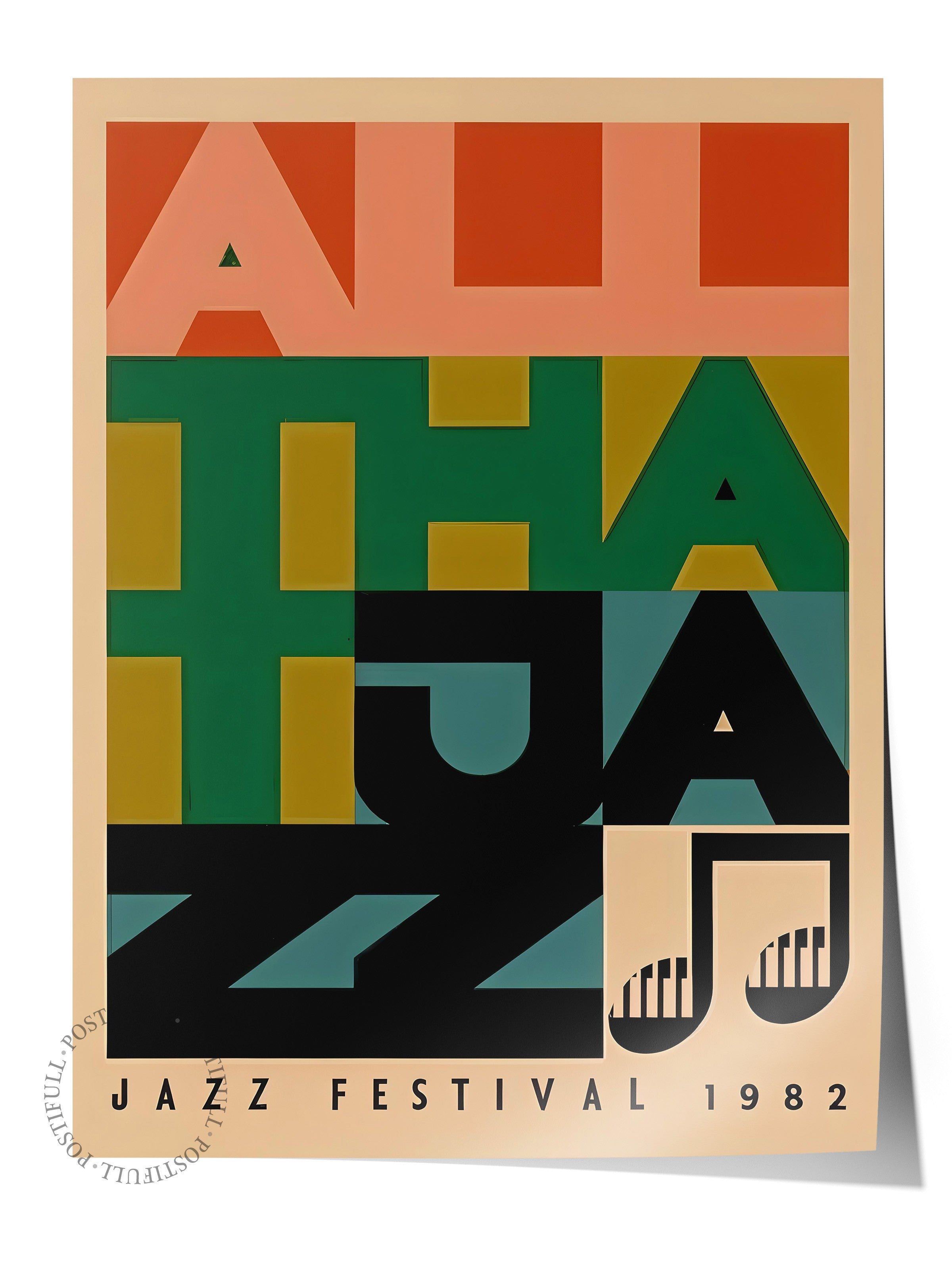 Çerçevesiz Poster, Jazz Festival, Comfort Serisi Duvar Posteri, NO:108975